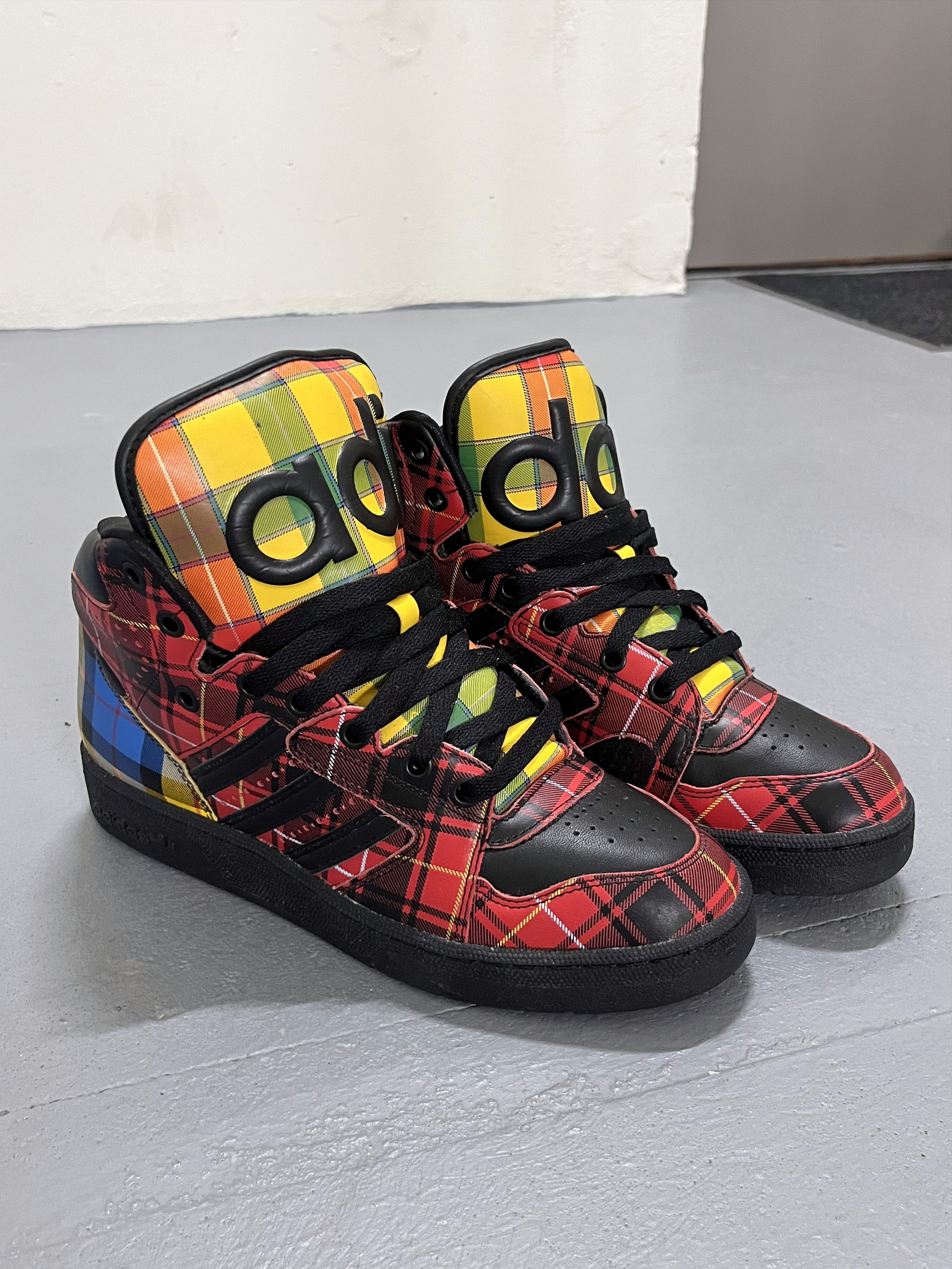 Adidas × Jeremy Scott Jeremy Scott Adidas Instinct Hi Tartan Plaid 