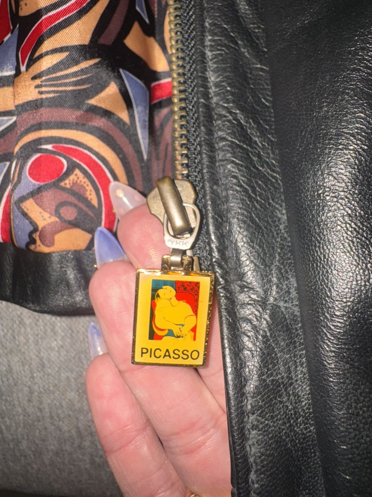 Other RARE 90s Picasso Muses Sheepskin Leather Bomber wearable art Size US M / EU 48-50 / 2 - 3 Thumbnail