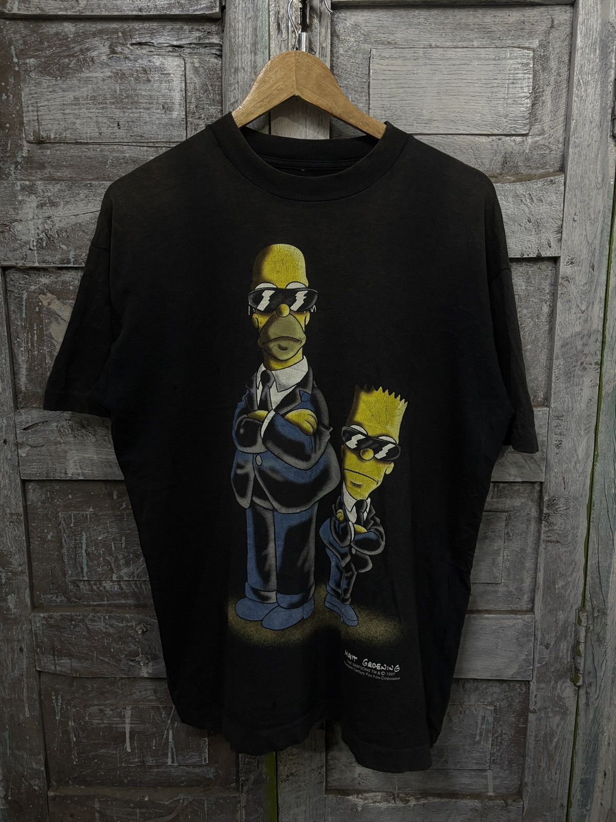The Simpsons 1997 The Simpsons Men in black Vintage tee Size US L / EU 52-54 / 3 - 1 Thumbnail