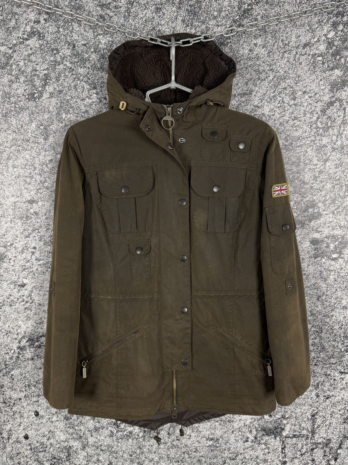 Barbour Barbour Winter Force Parka Wax Jacket Waxed Cotton Size UK 8 Size S / US 4 / IT 40 - 1 Thumbnail