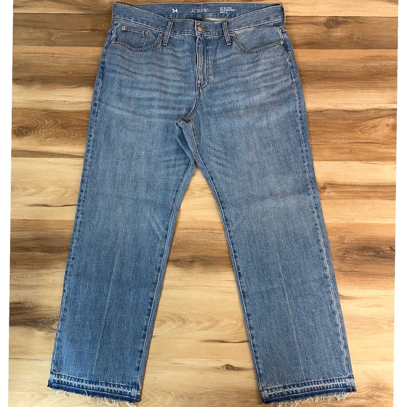 J.Crew J.Crew Jeans 84 Straight Womens Size 34 Light Wash Denim Distressed Hem Casual Pants Size 24" / US 00 / IT 34 - 2 Thumbnail