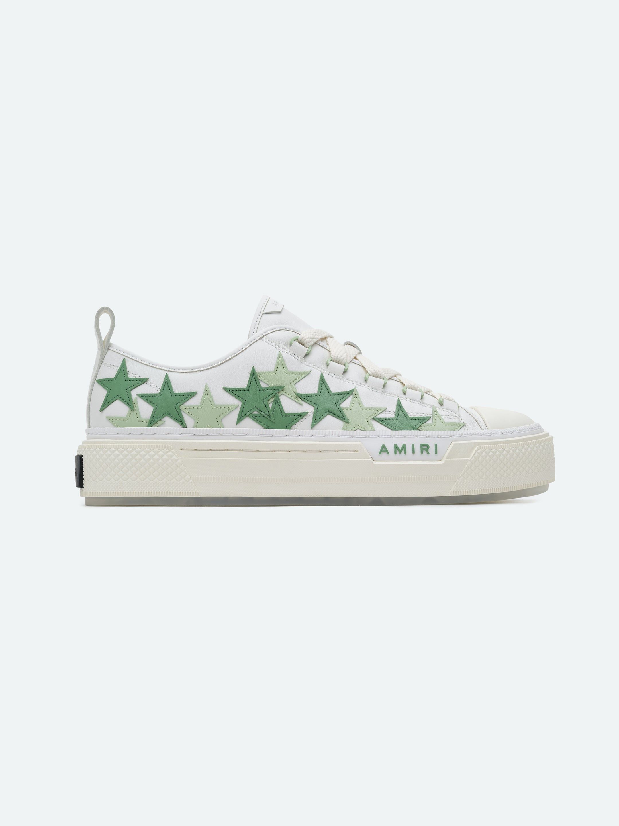 Amiri o1s1wg110425 Stars Court Low-Top Sneakers in Green/White Size US 12 / EU 45 - 1 Thumbnail