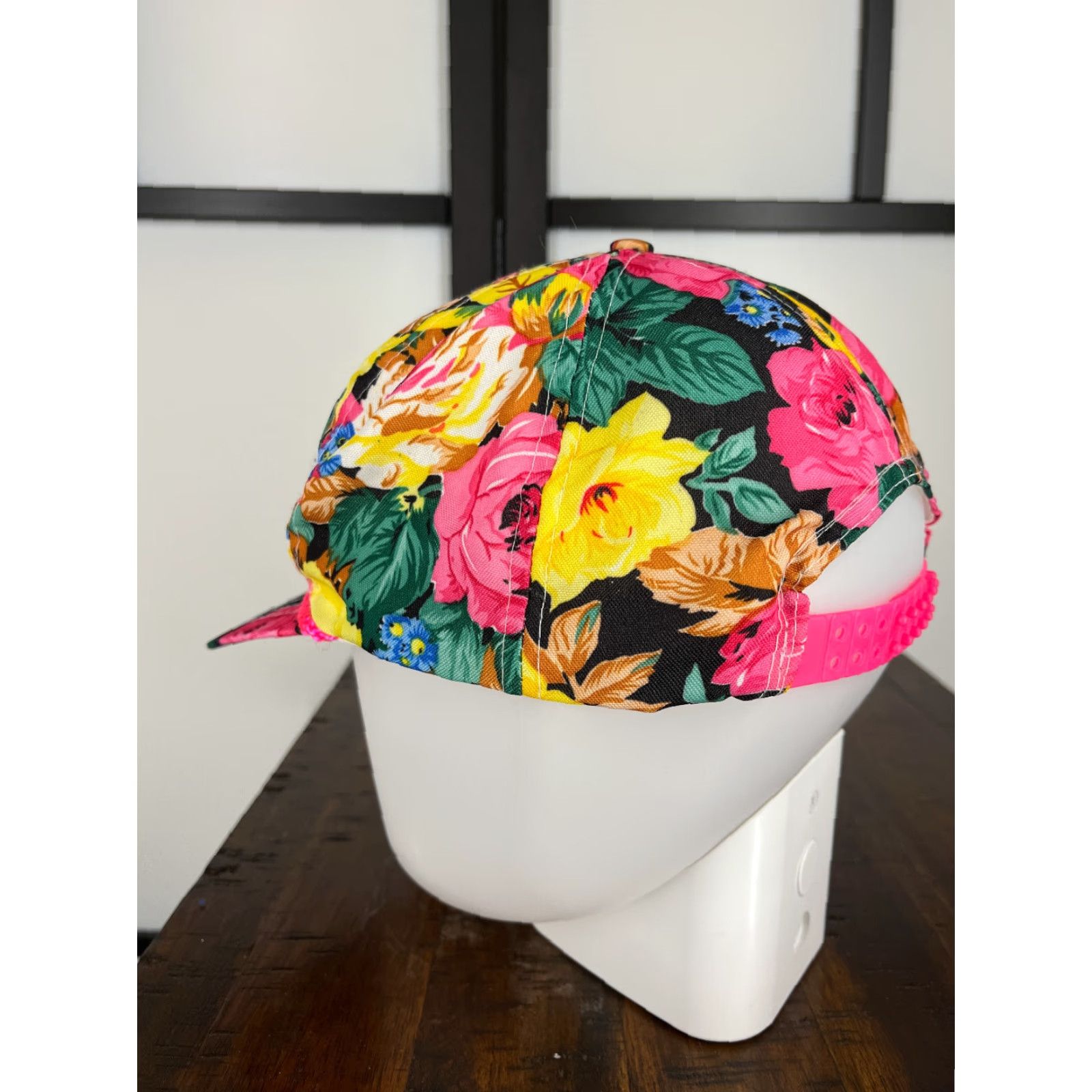 Vintage Pat Headmost Hat Cap Snap Back Adult Pink Floral Hair Community Ballet Young Artists Comunity Arizona Size ONE SIZE - 5 Thumbnail