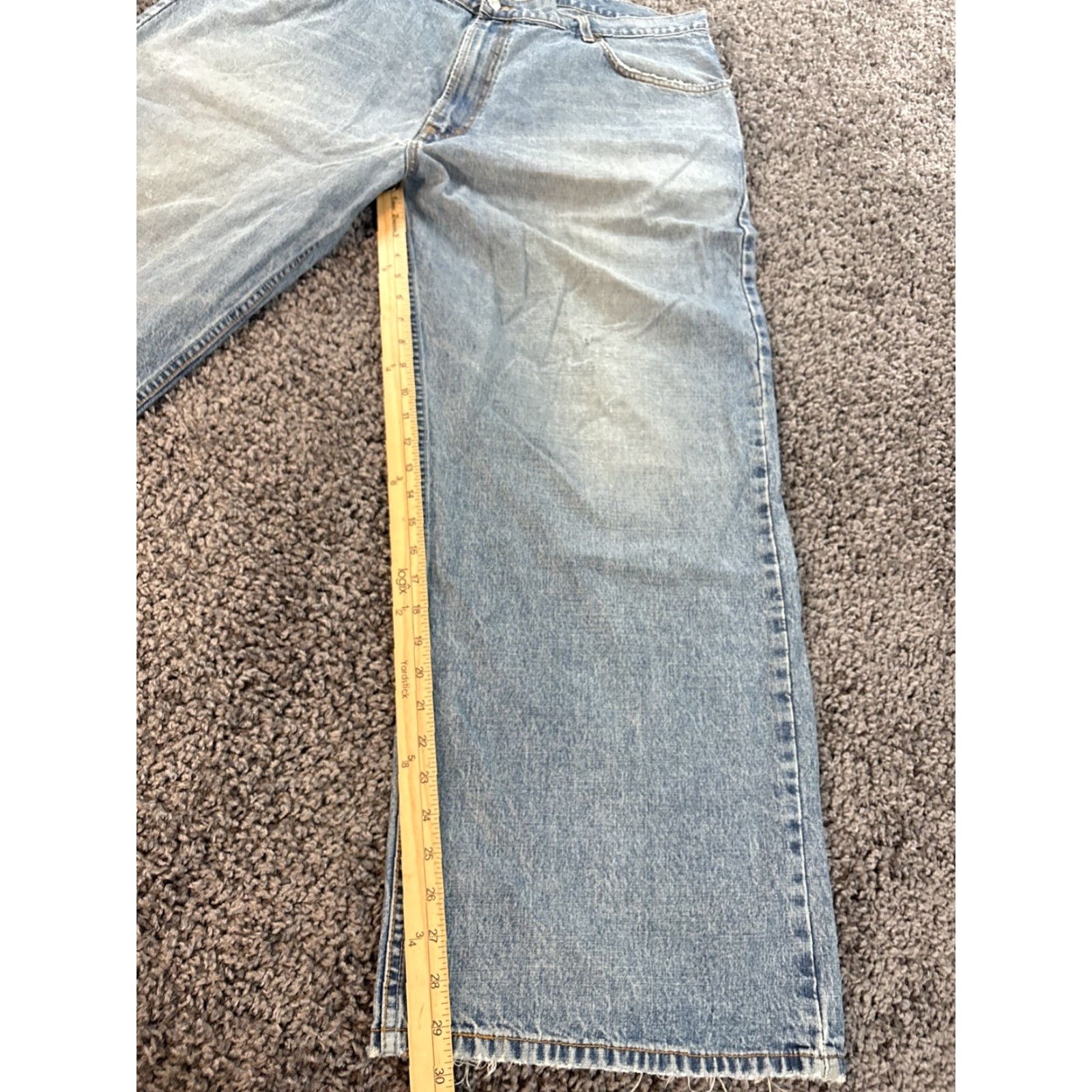 Levi's VINTAGE Levi's 599 Jeans Baggy Loose Skater Punk Grunge Light Wash 42x30 Men Jeans 42 Blue Denim Relaxed Wide-Leg Mens Size US 42 / EU 58 - 2 Thumbnail