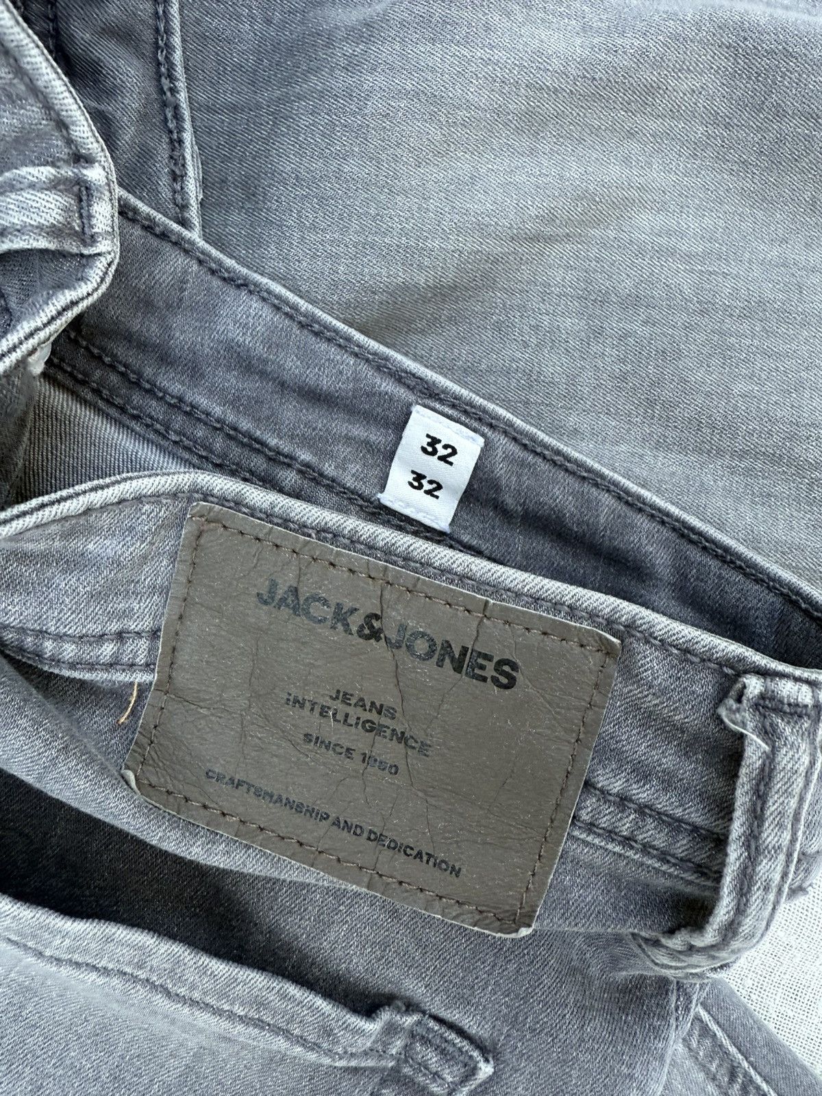 Jack & Jones Faded Grey Straight Jeans Size US 32 / EU 48 - 4 Thumbnail