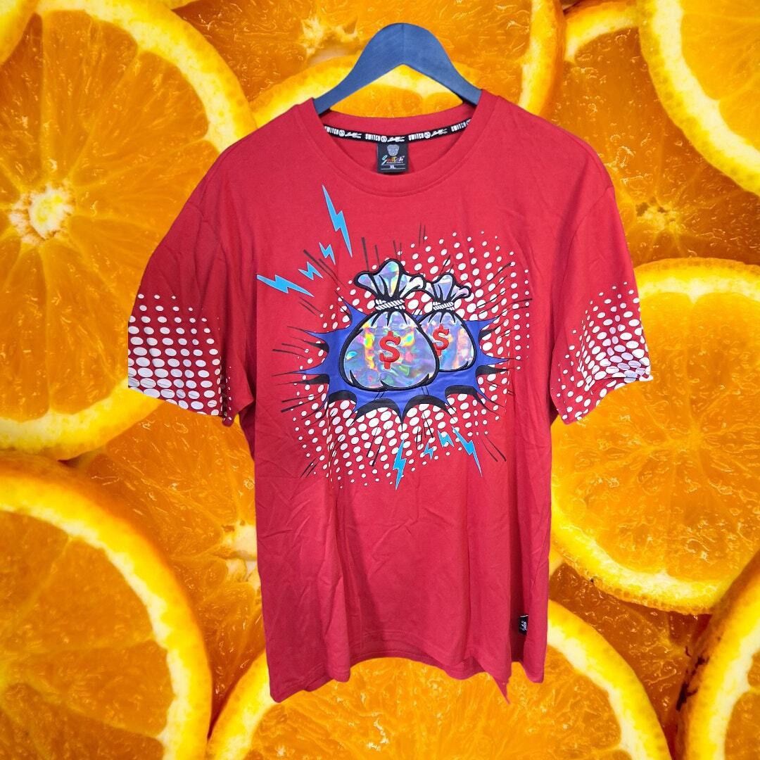 Other Switch Short Sleeve Red Tee with Money Bag Design Size XL Size US XL / EU 56 / 4 - 2 Thumbnail