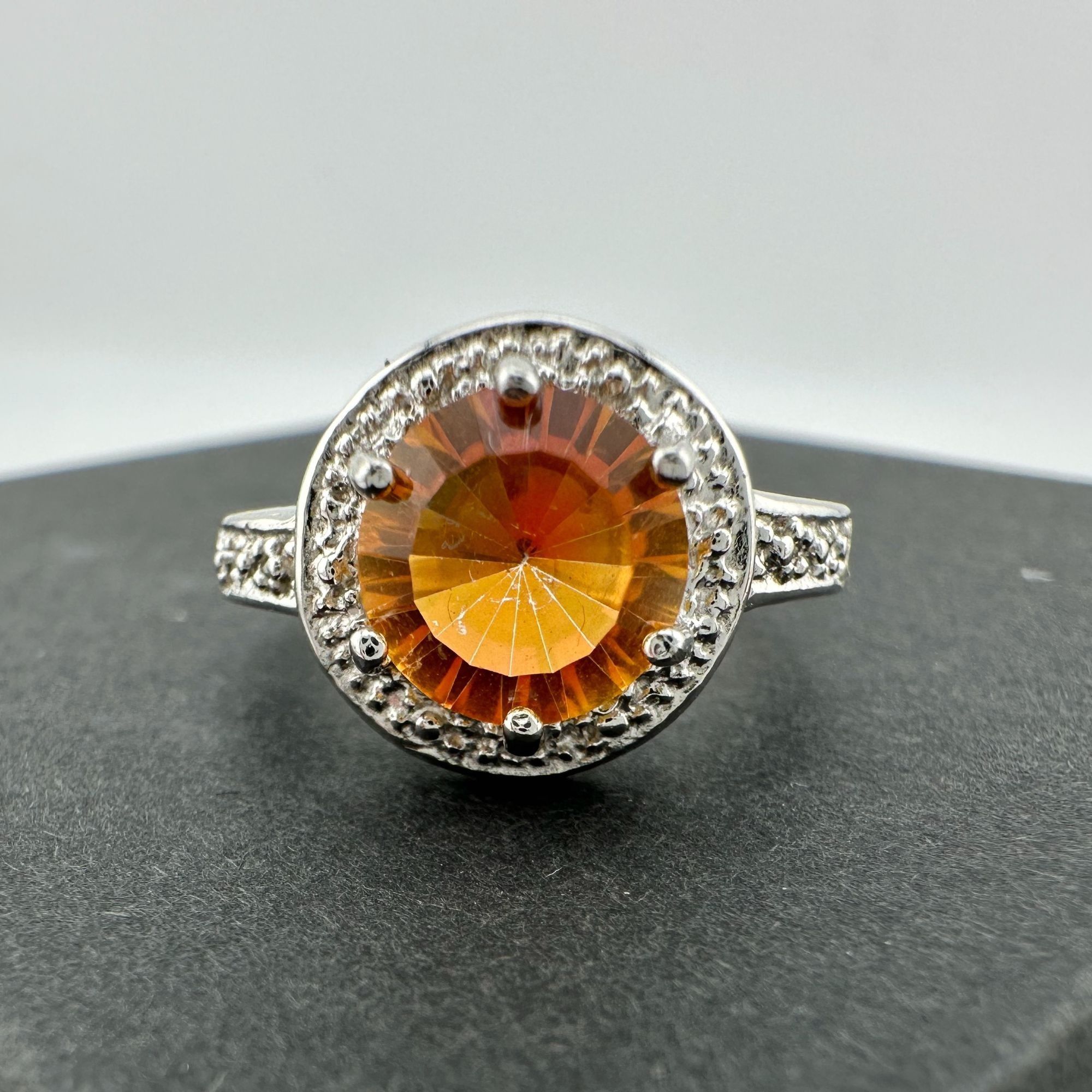 Other Beautiful 2.11 Carat Golden Citrine Ring with Small Diamond Size ONE SIZE - 14 Thumbnail
