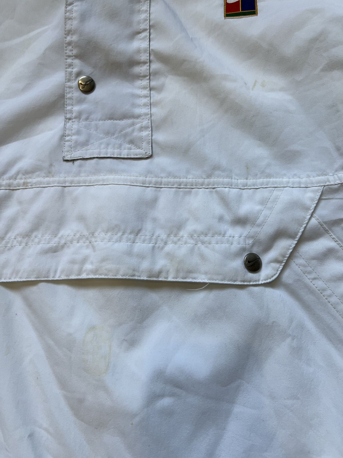 Nike Vintage 90’s Nike White Anorak Jacket Size US XL / EU 56 / 4 - 4 Thumbnail