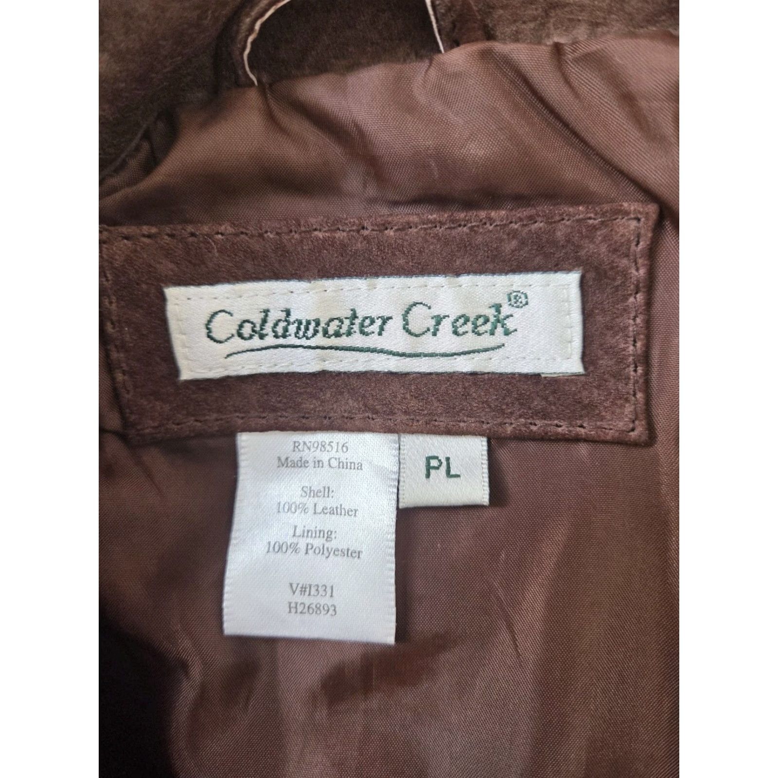 Vintage VINTAGE Y2K Brown Suede Leather Jacket Womens L Full Zip Collared Leather Jacket Brown 90s Biker Classic Pockets Womens Size L / US 10 / IT 46 - 4 Thumbnail