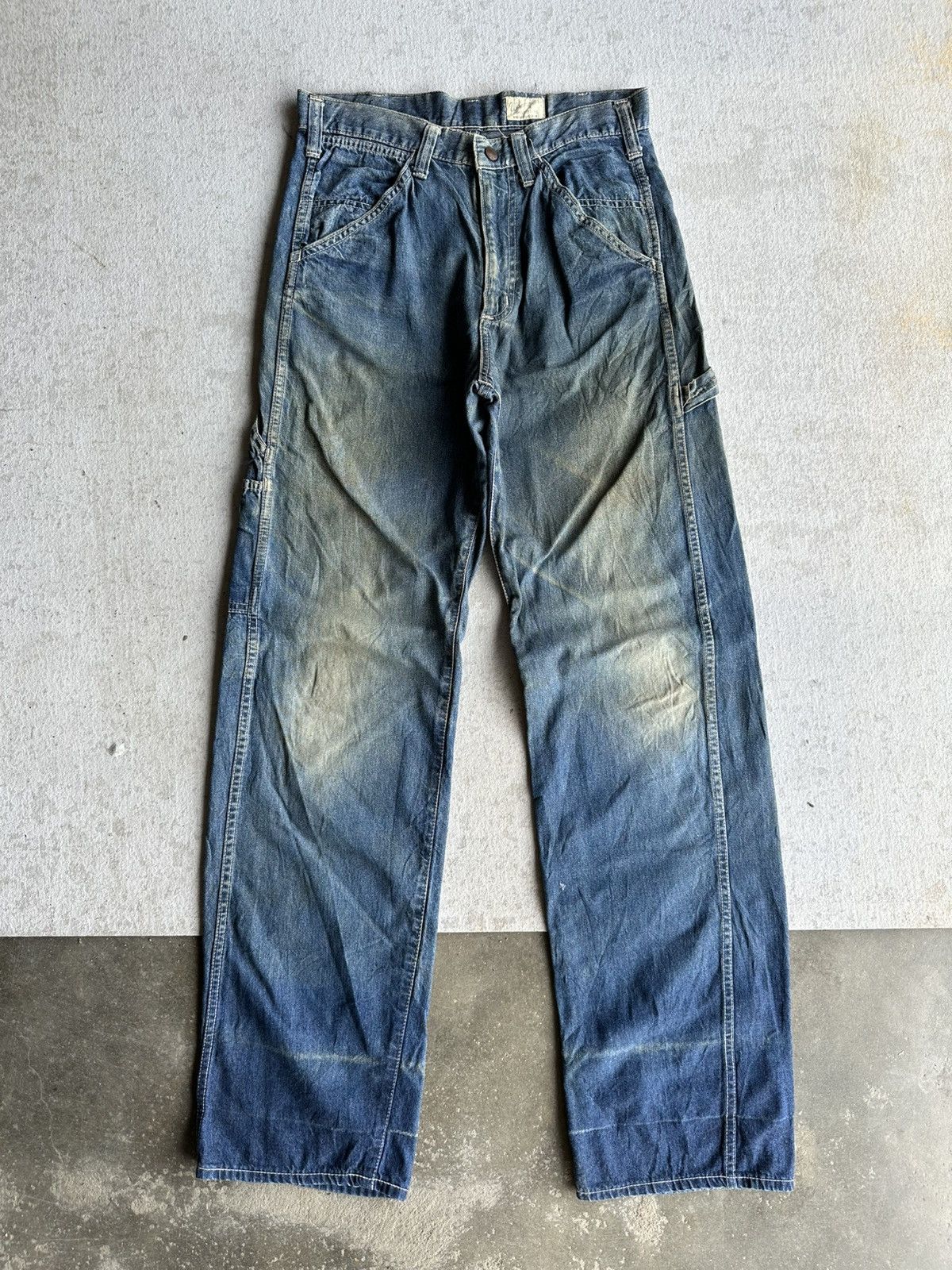 Japanese Brand W29 L32 🔥90’s Vtg WRANGLER Jeans Workwear Rusty Denim Pants Size US 29 - 1 Thumbnail