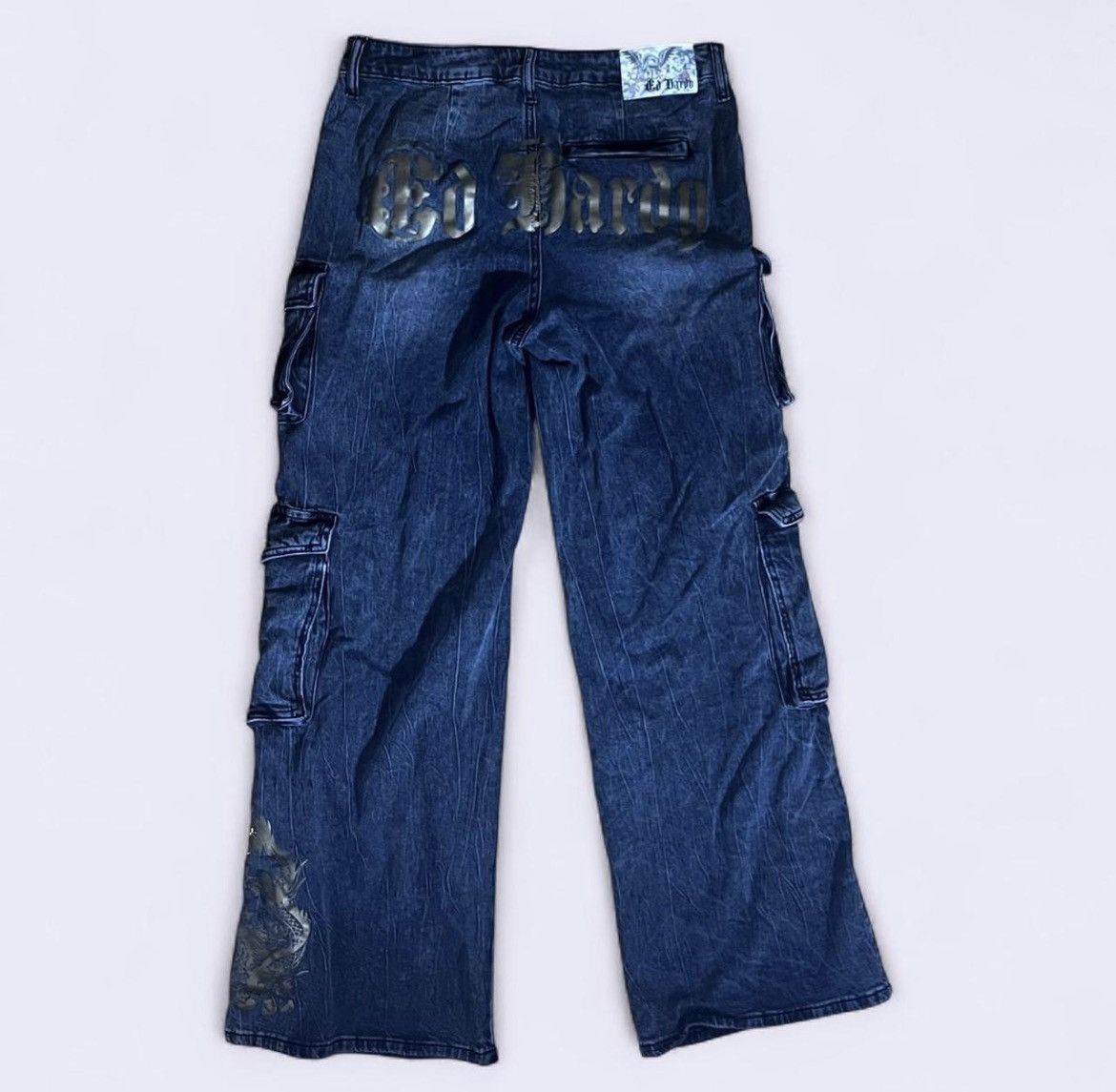Ed Hardy Ed Hardy dragon charcoal cargo jeans (unisex) Size US 28 / EU 44 - 2 Thumbnail