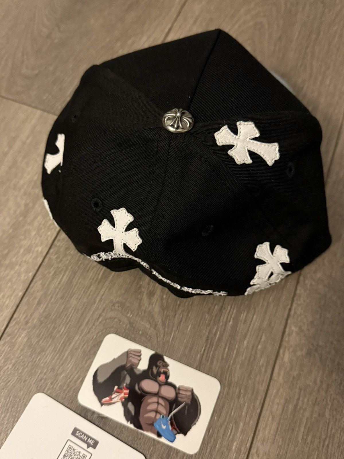 Chrome Hearts Chrome Hearts Cross Patch Hat Black Grey Size ONE SIZE - 4 Thumbnail