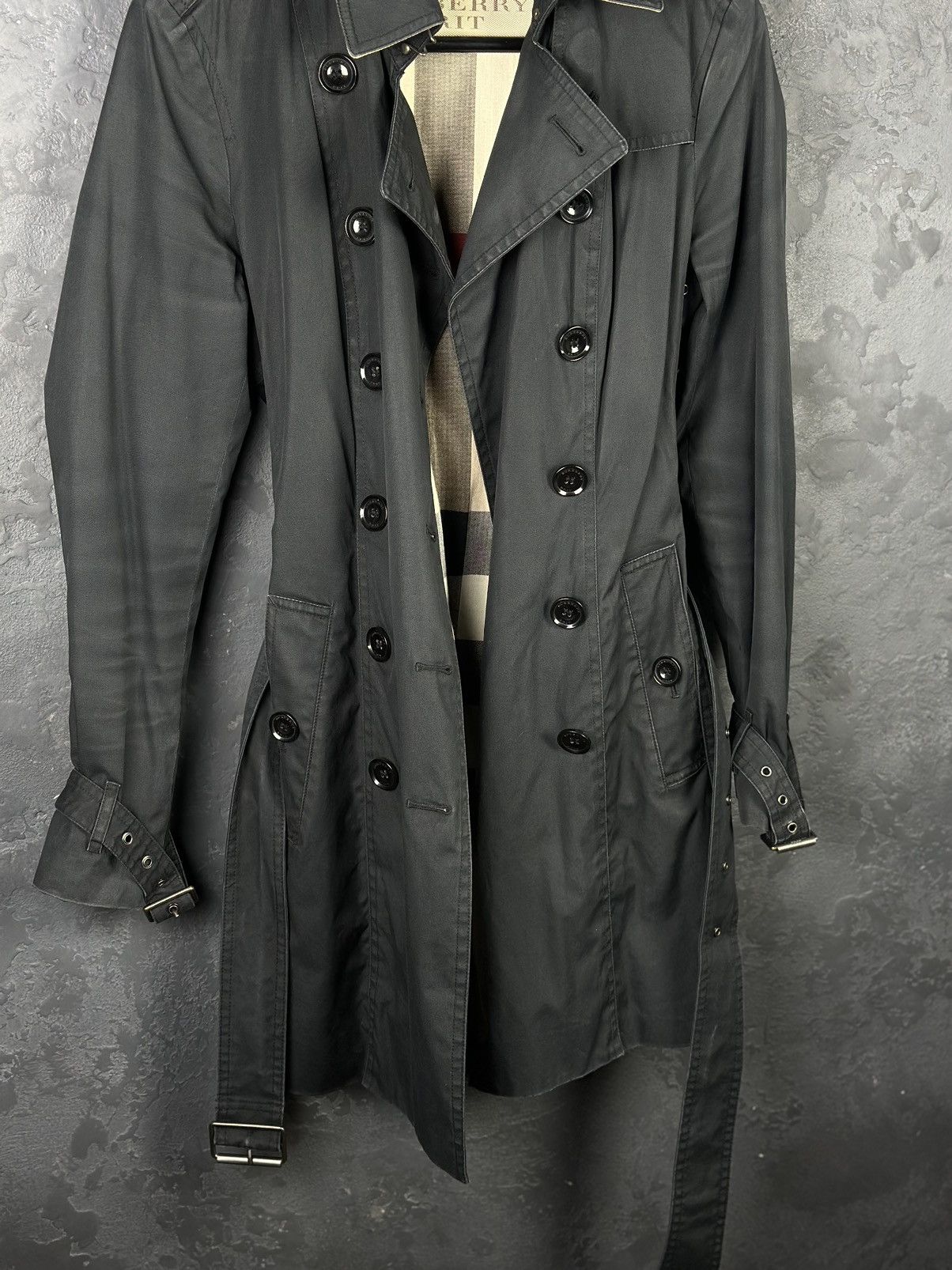 Burberry Burberry Brit Nova Check Neck Light Trench Coat Jacket Size M / US 6-8 / IT 42-44 - 3 Thumbnail