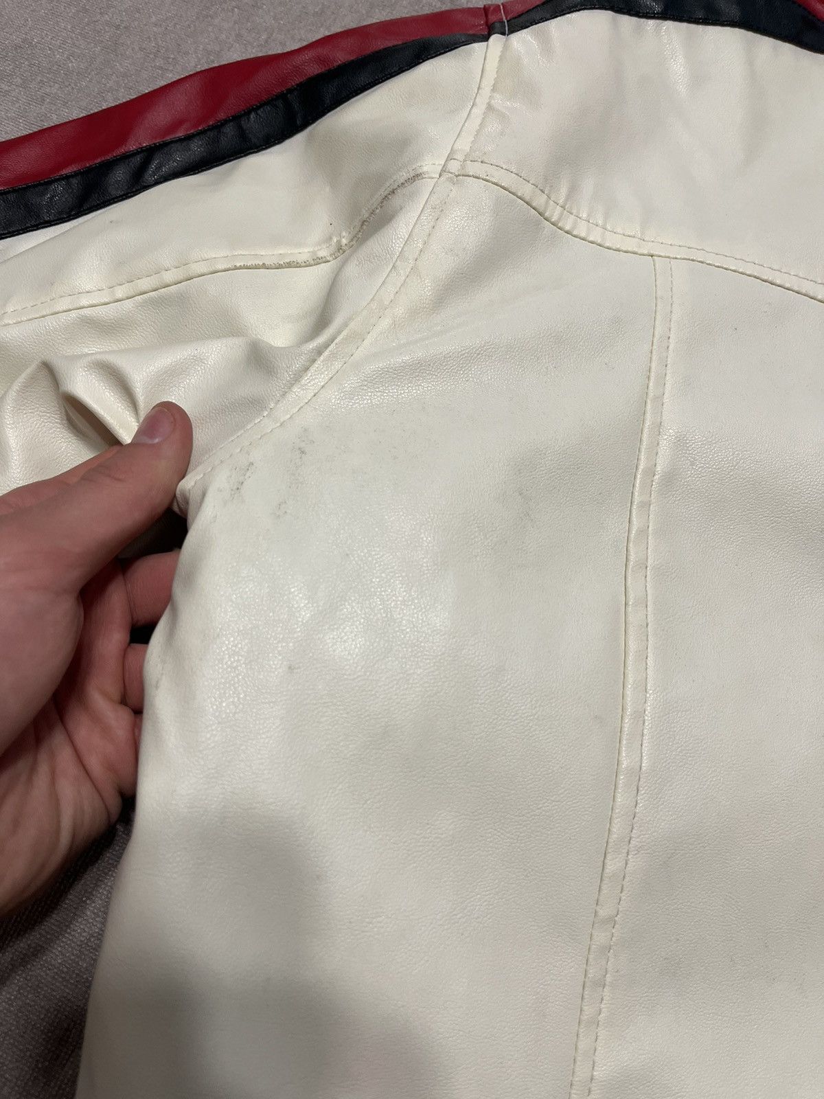 Vintage Japan Vintage Race Jacket Mens Nippon Faux Leather Y2K Biker Size US S / EU 44-46 / 1 - 8 Thumbnail