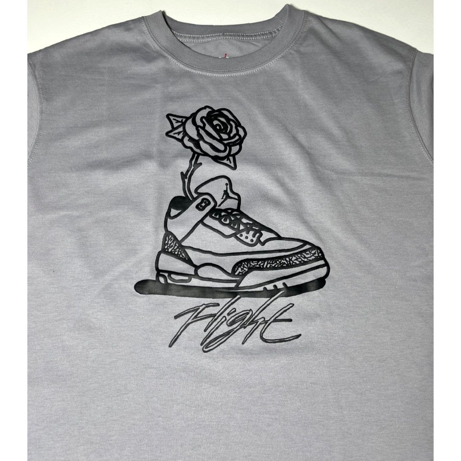 Jordan Brand Air Jordan Women's Flight Graphic T-Shirt DV1408-011 Crew Neck Short Sleeve Gray Size S Loose Fit NWT Size S / US 4 / IT 40 - 6 Thumbnail