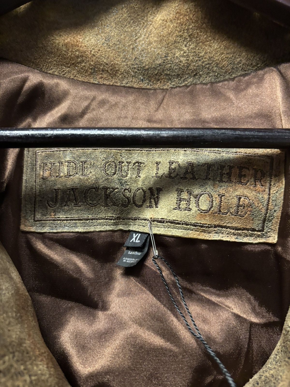 Vintage Vintage Distressed “Hide out Leather Jackson hole” Jacket. Size US XL / EU 56 / 4 - 6 Thumbnail