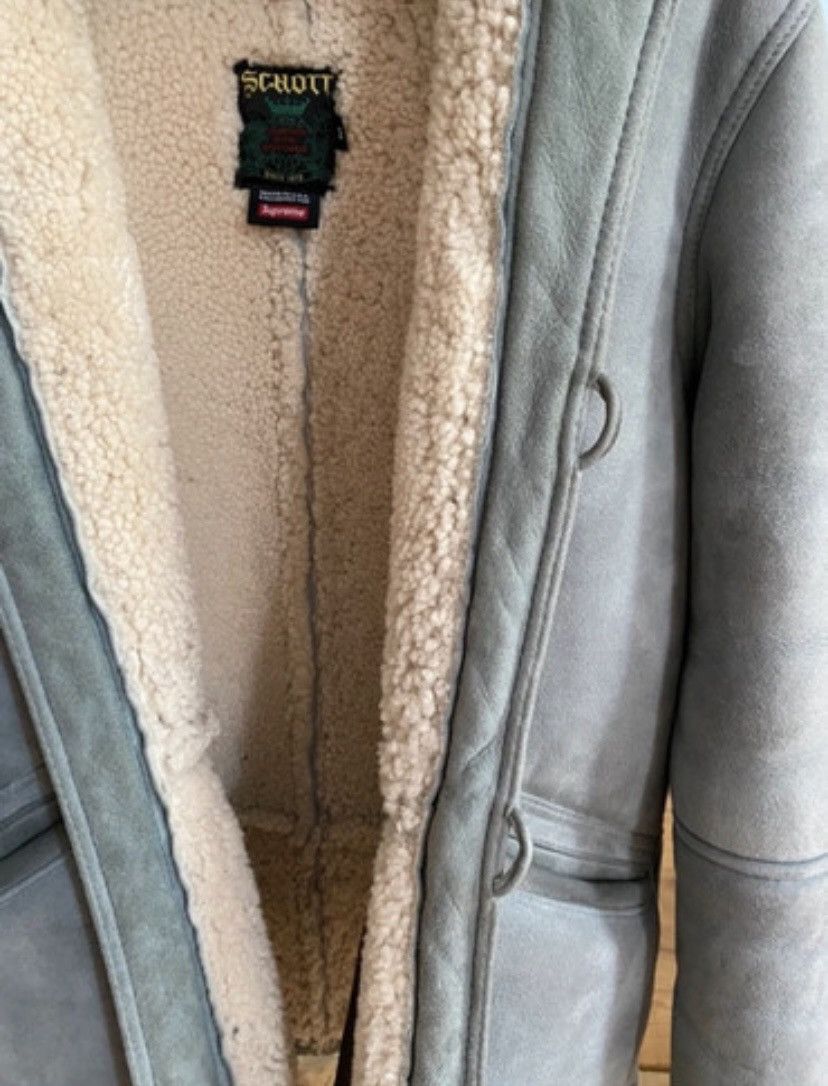 Schott × Supreme Supreme Schott Shearling Hooded Jacket Size US M / EU 48-50 / 2 - 7 Thumbnail