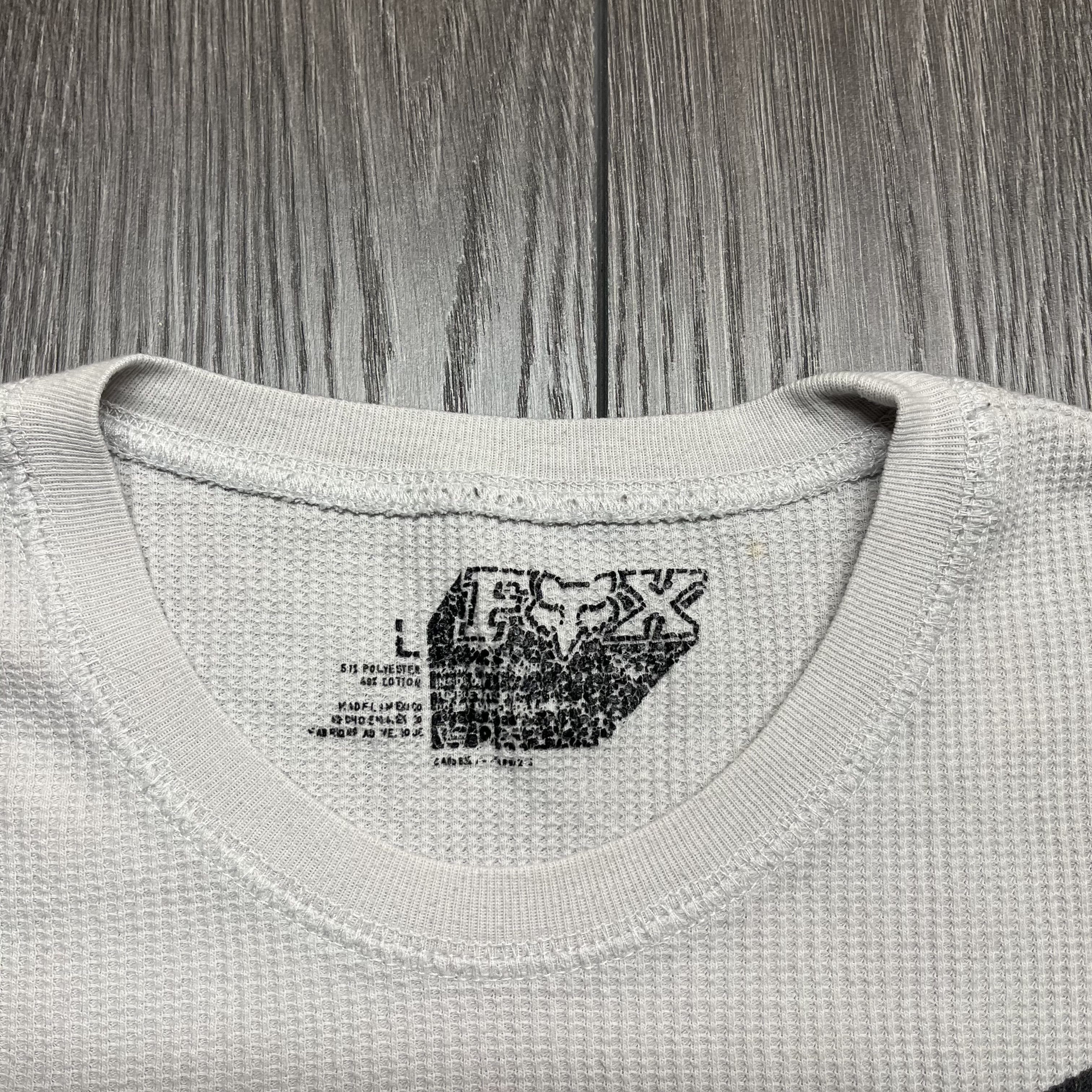 Fox Racing × Vintage Vintage Fox Racing Y2k Thermal Waffle Long Sleeve White Size US L / EU 52-54 / 3 - 3 Thumbnail