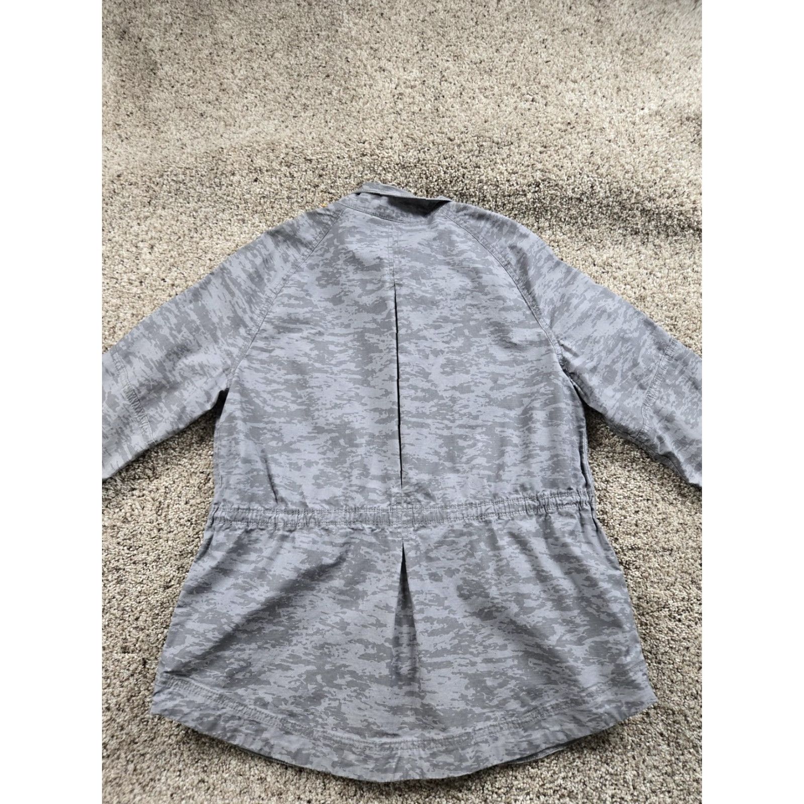 Eddie Bauer Eddie Bauer Jacket Womens Large Gray Camo Snap Front Lightweight Stretch Size L / US 10 / IT 46 - 6 Thumbnail