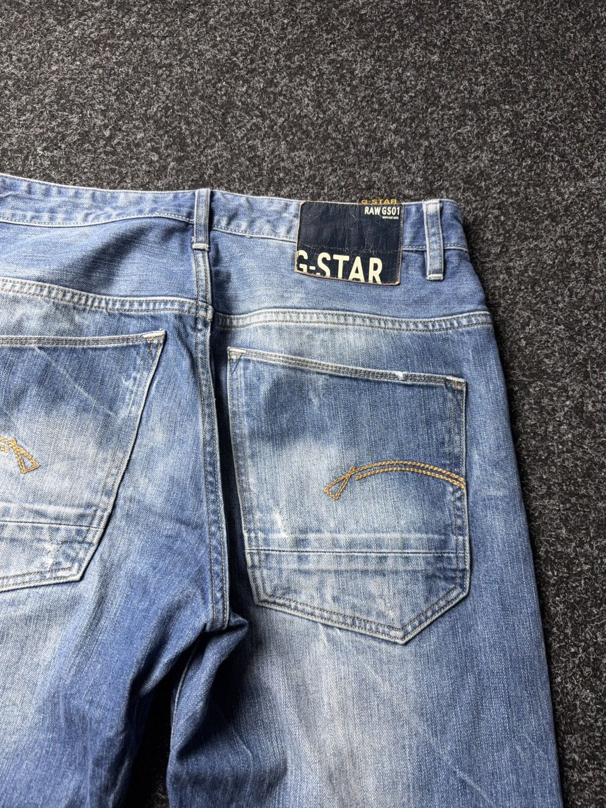 G-Star 00s Y2K G-Star RAW GS01 Distressed Destroyed Wide Jeans Size US 32 / EU 48 - 15 Thumbnail