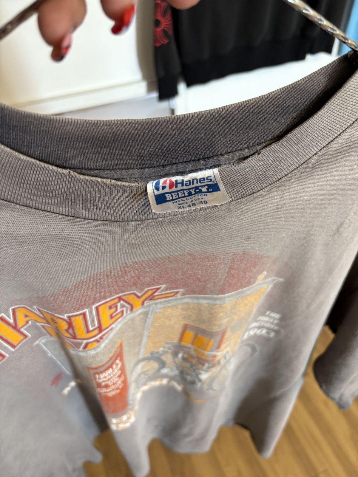 Harley Davidson 80’s Harley-Davidson crazy Sun faded Size US XL / EU 56 / 4 - 3 Thumbnail