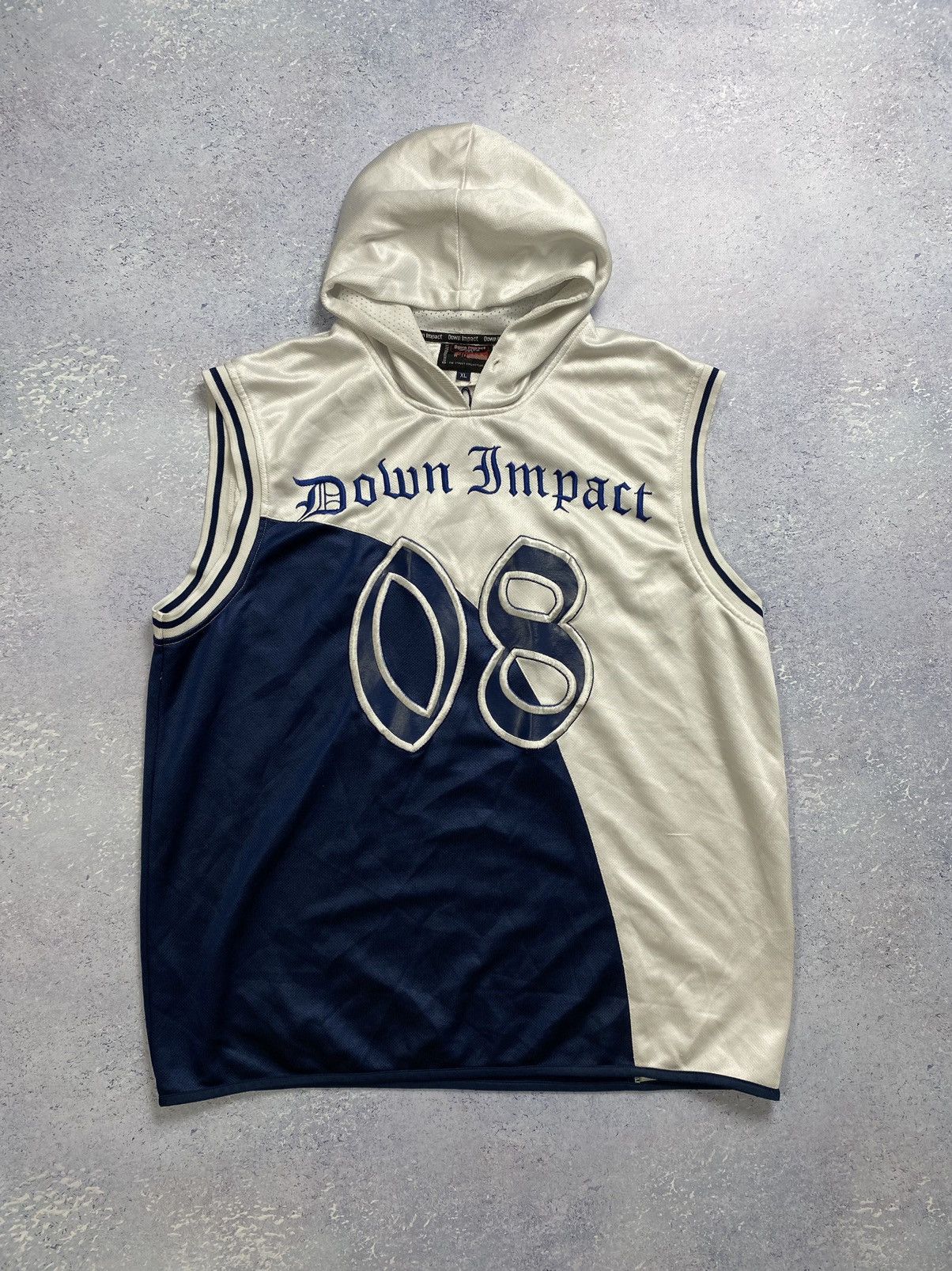 Japanese Brand × Vintage Vintage Down Impact #08 Y2K Drill Style Sleeveless Size US XL / EU 56 / 4 - 3 Thumbnail