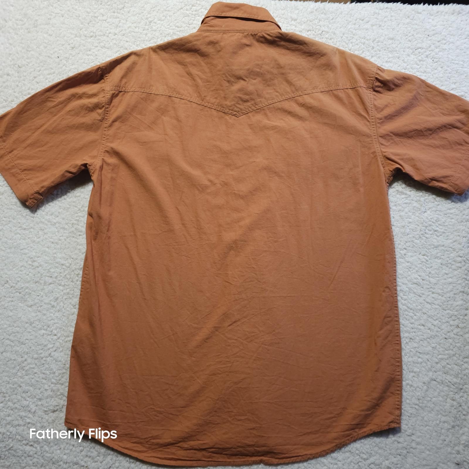 Roper Roper Mens Western Short Sleeve Shirt Medium Rust Pearl snap Size US M / EU 48-50 / 2 - 9 Thumbnail