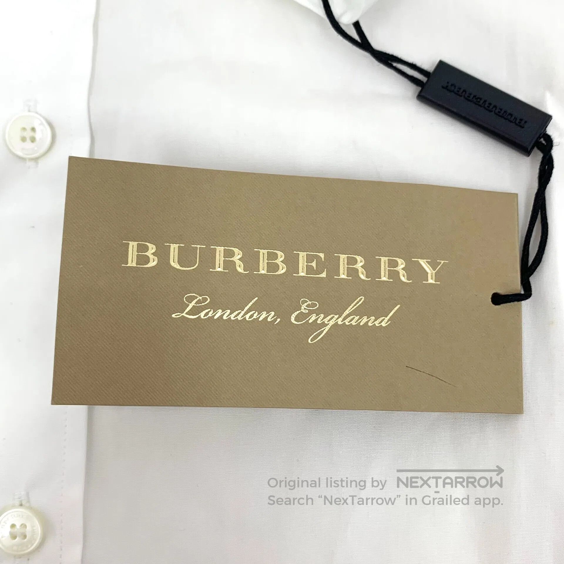 Burberry Burberry White Striped Cotton Collared Single-Breasted Lon Size US XL / EU 56 / 4 - 6 Thumbnail
