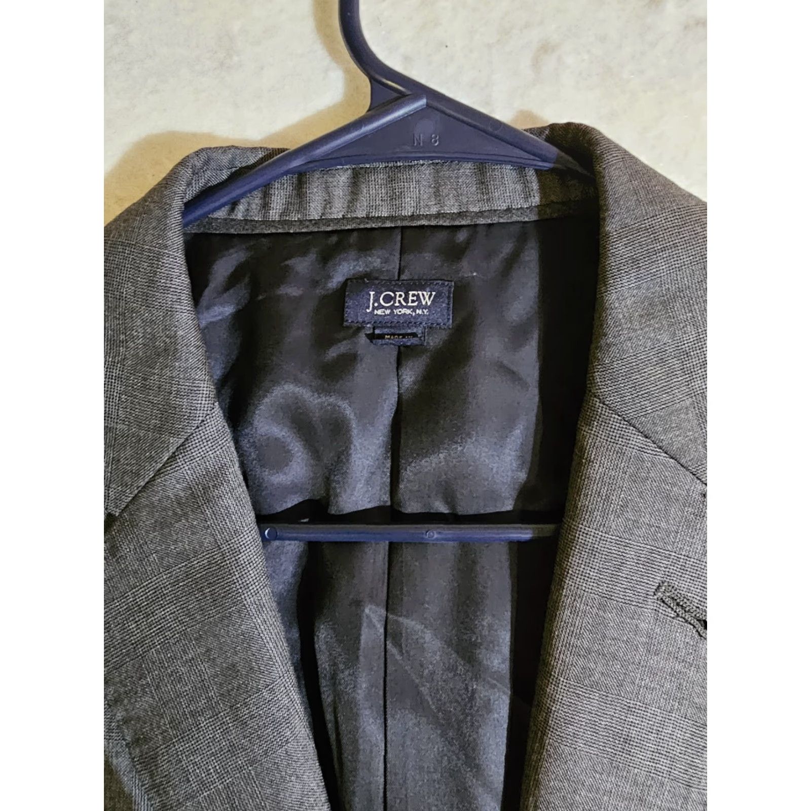 J.Crew J. Crew Blazer Ludlow Single-Breasted Two-Button Notch Lapel 38R Gray Wool Merino 100% Loro Piana Super 150s Classic Mens Shirt? Size 38R - 5 Thumbnail
