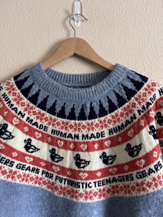 Human Made Human Made Duck Jacquard Knit Sweater in Blue | Grailed