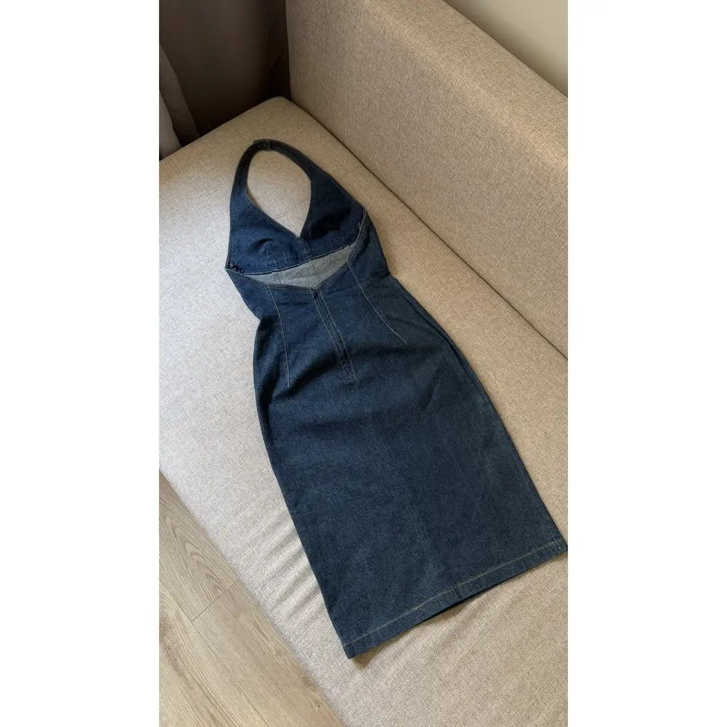 Dolce & Gabbana Dolce & Gabbana Vintage Denim Halter Mini Dress Size IT 40 Size S / US 4 / IT 40 - 4 Thumbnail