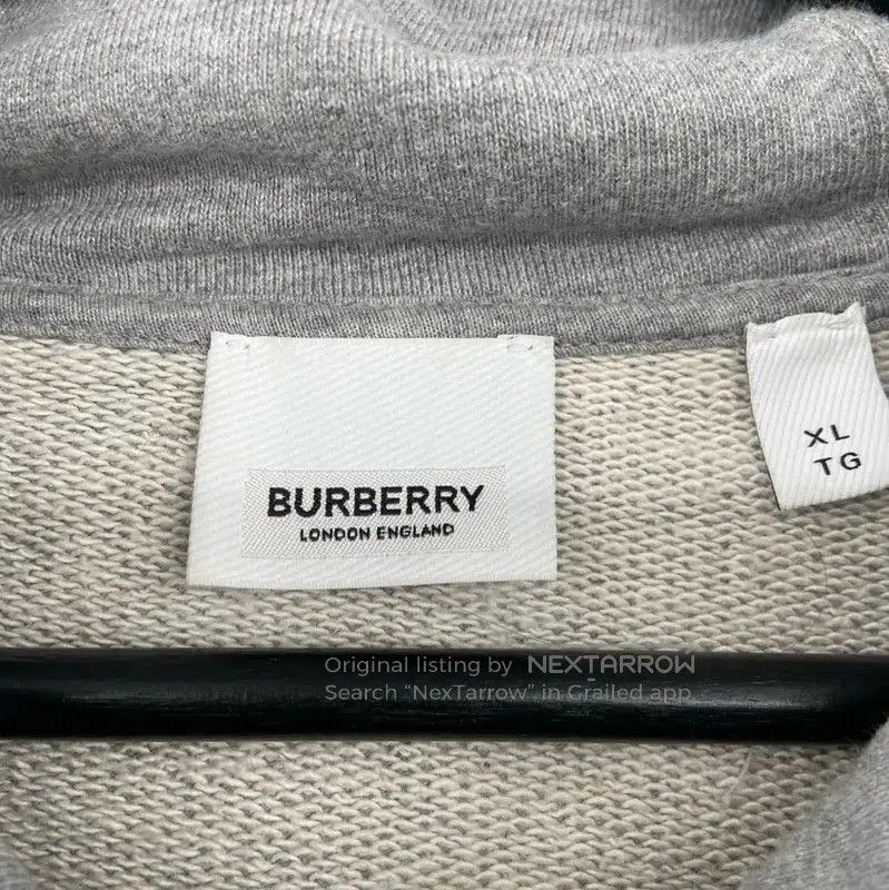 Burberry Burberry Gray Cotton Hoodie for Men. Size US XL / EU 56 / 4 - 4 Thumbnail