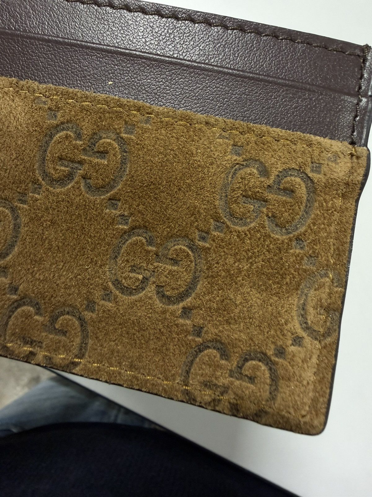 Gucci Gucci GG Suede Card Holder NEW 350$ Size ONE SIZE - 2 Thumbnail