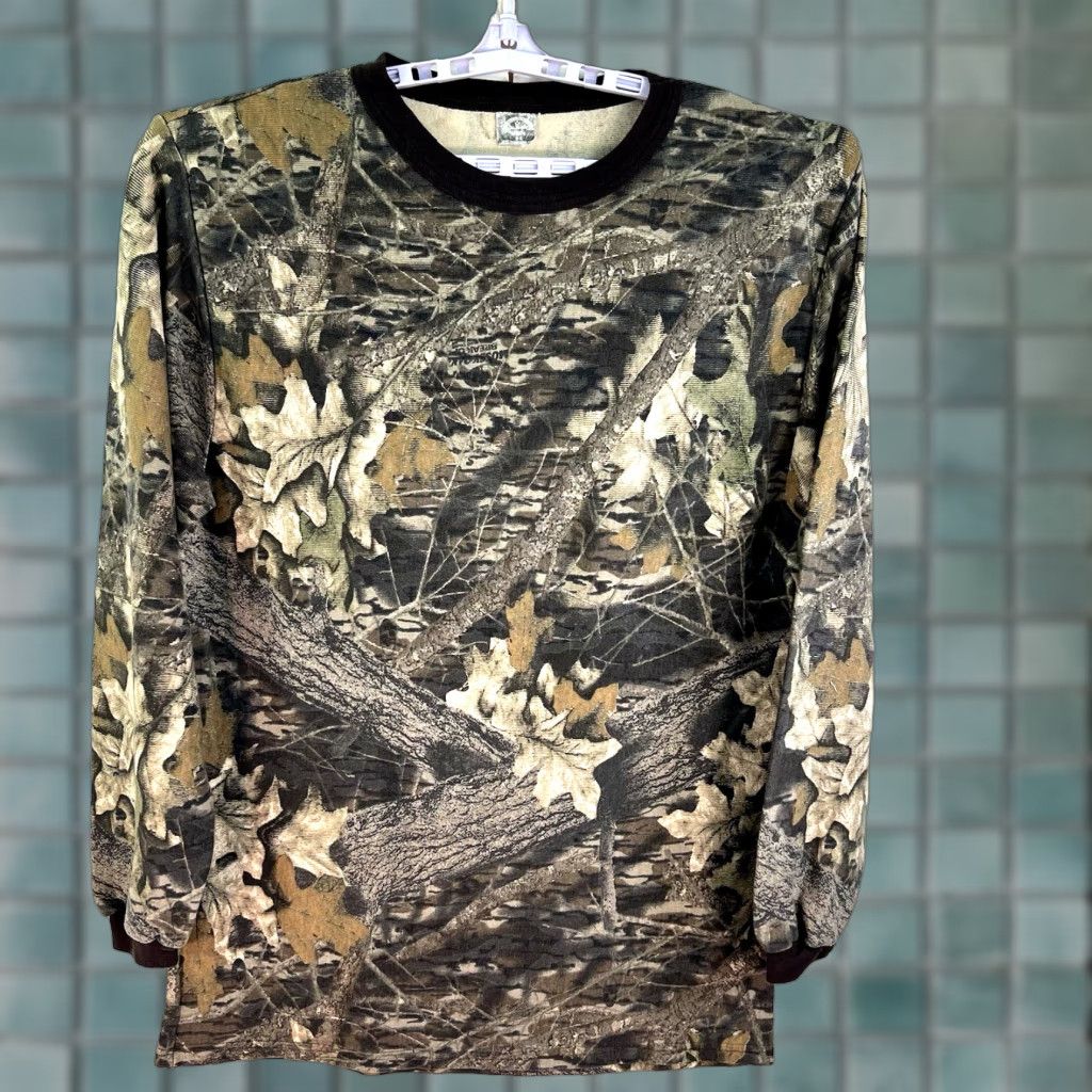 Vintage VINTAGE Mossy Oak T-Shirt Mens 2XL Crew Neck Long Sleeve Green Camouflage All Weather Outdoor Clothing Size US XXL / EU 58 / 5 - 1 Thumbnail