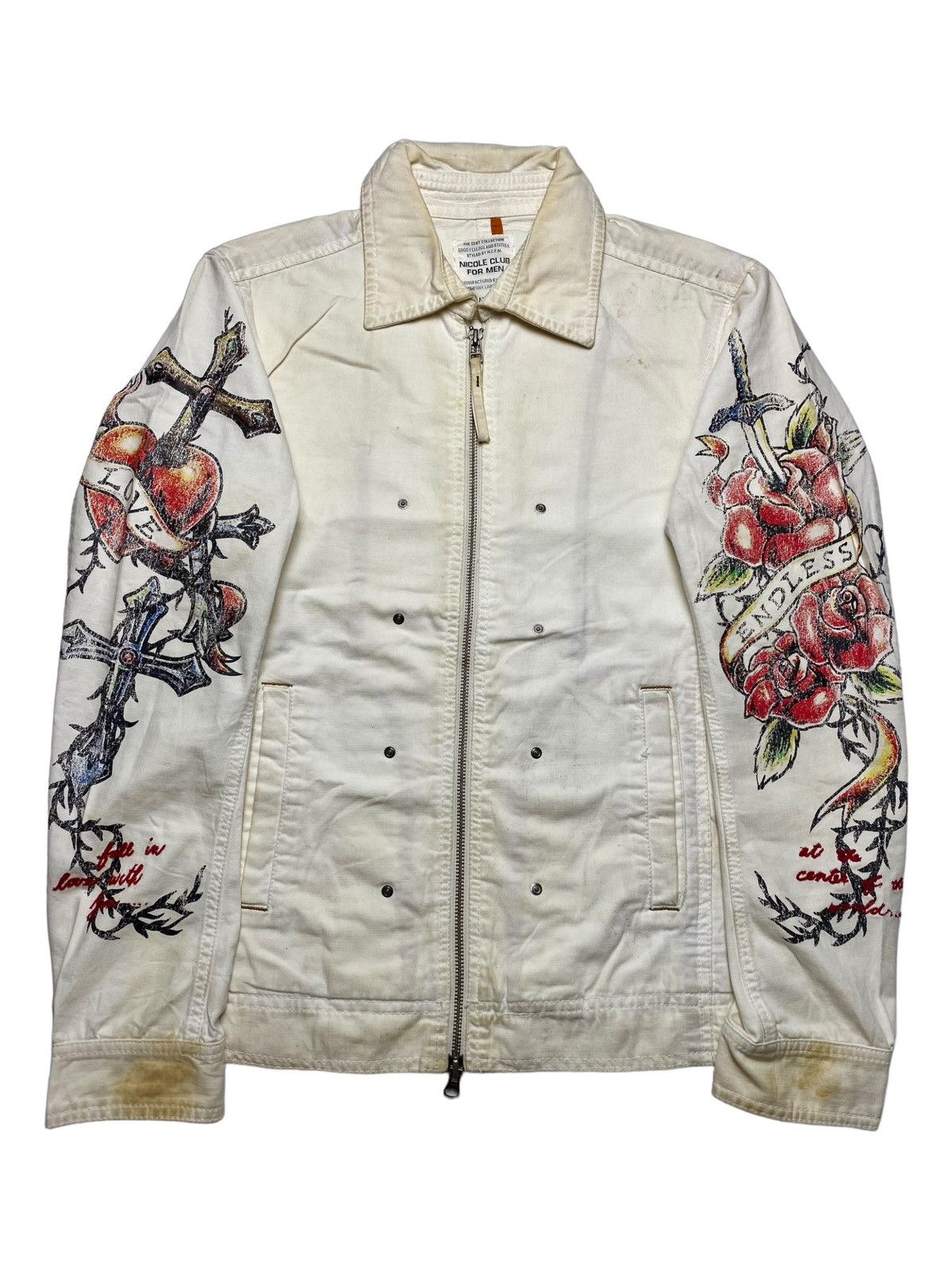 If Six Was Nine 2000s Nicole Club - Cross Tatto Work Jacket Size US M / EU 48-50 / 2 - 1 Thumbnail