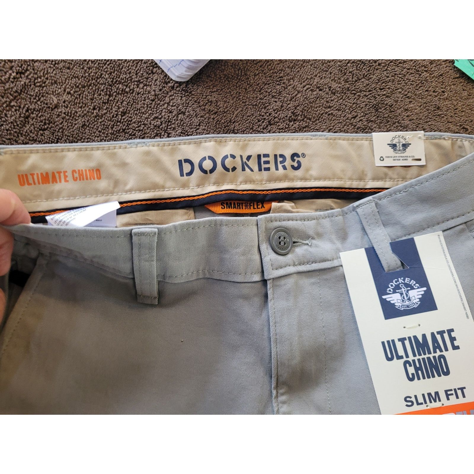 Dockers Men's Dockers Lt. Grey Ultimate Chino pants Slim 28x32 Size US 28 / EU 44 - 5 Thumbnail