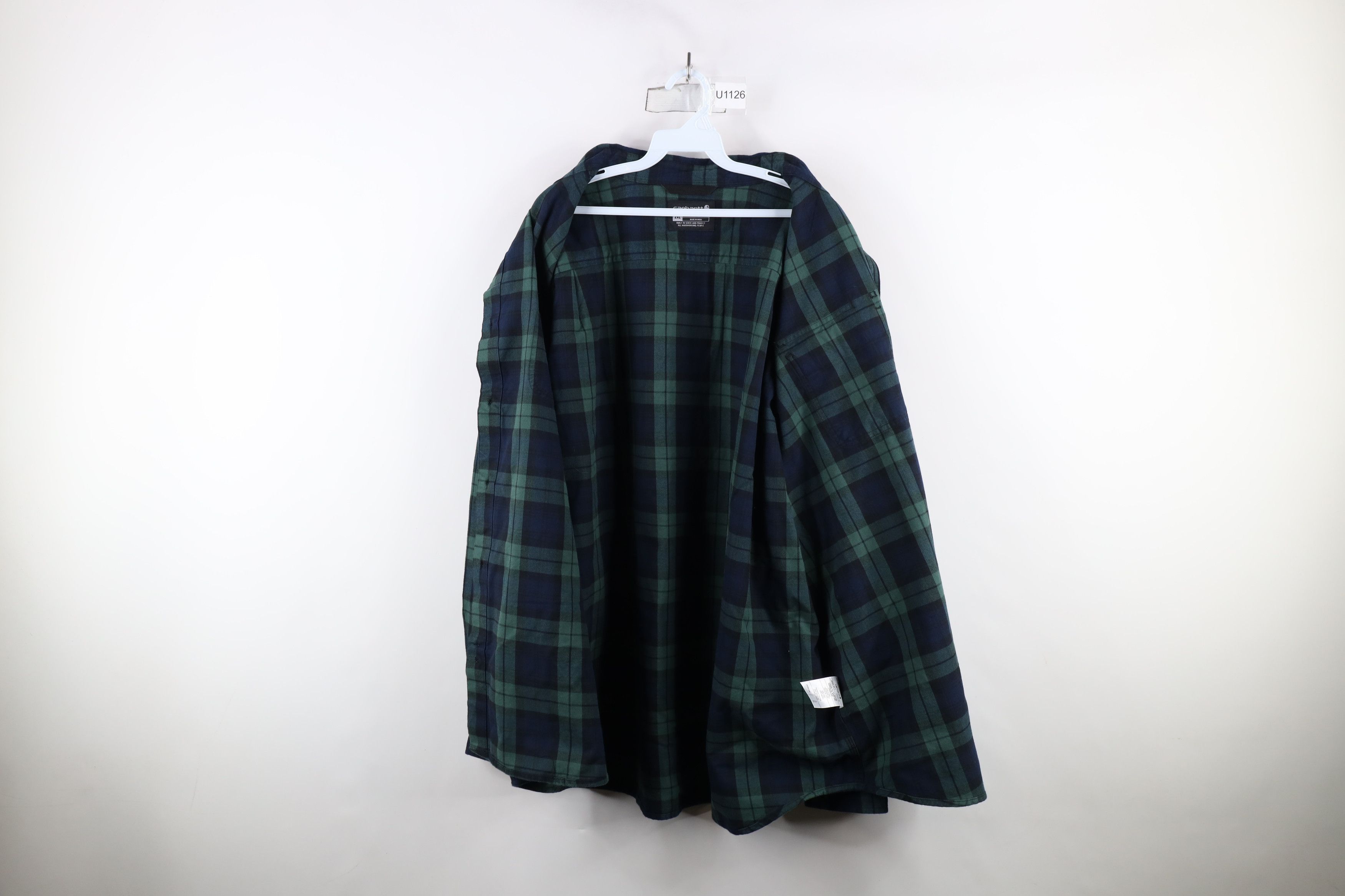 Carhartt × Vintage Vintage Y2K Carhartt Flannel Button Shirt Jacket Jac Shirt Size US XXL / EU 58 / 5 - 10 Thumbnail