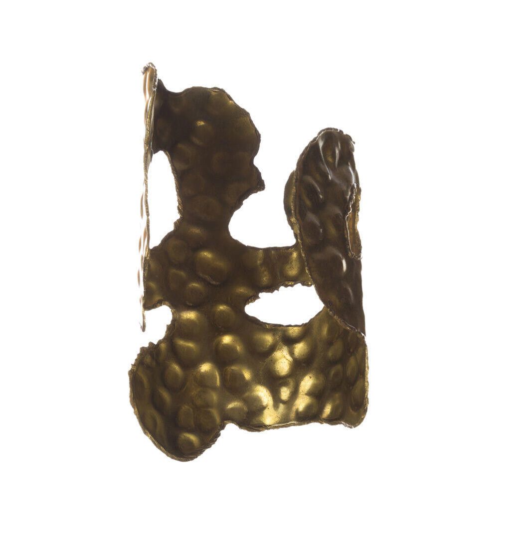 Designer Huge Brutalist Brass Handmade Statement Cuff Bracelet Size ONE SIZE - 5 Thumbnail