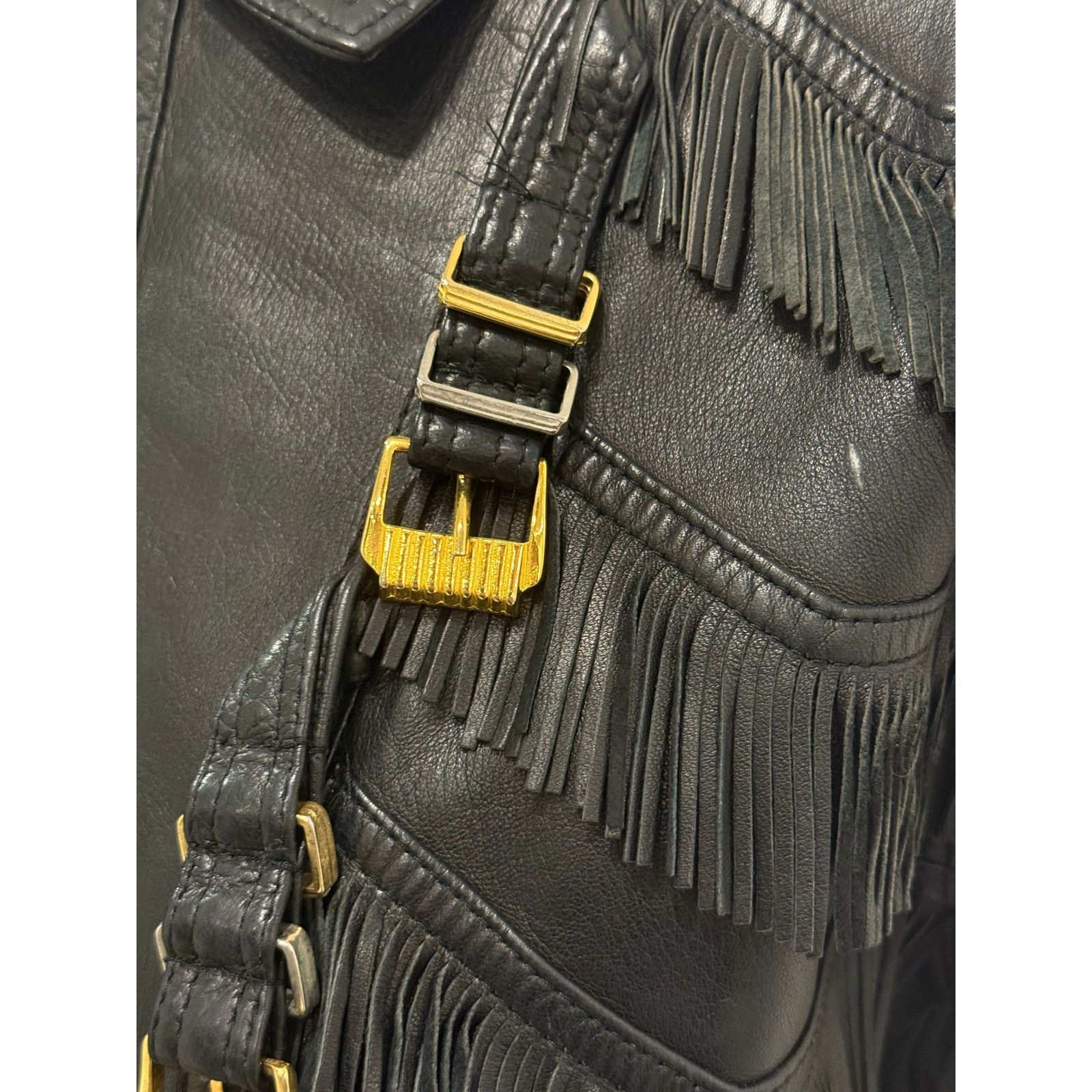 Versace A/W1992 Gianni Versace bondage fringe leather vest Size M / US 6-8 / IT 42-44 - 11 Thumbnail