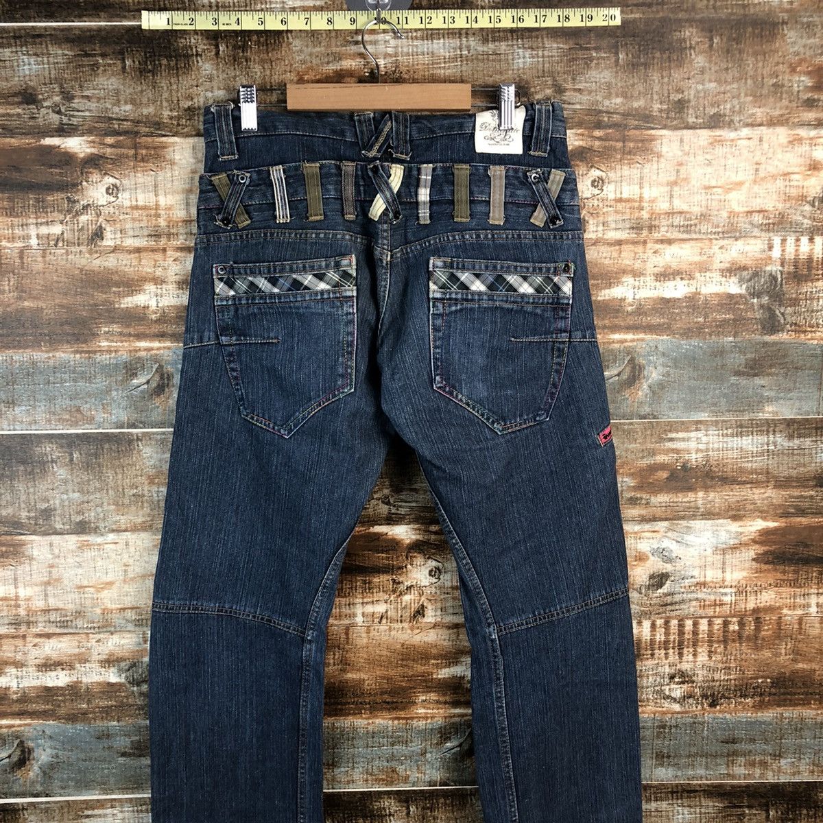 Japanese Brand DL Dominate double waist streetwear Blue Denim Pants #C623 Size US 30 / EU 46 - 13 Thumbnail