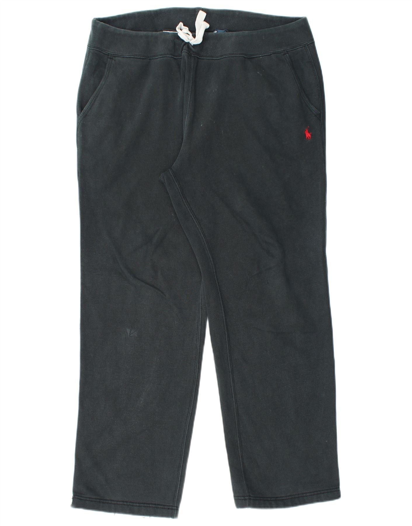 Polo Ralph Lauren Mens Tracksuit Trousers Large Black Cotton Size US 34 / EU 50 - 1 Thumbnail