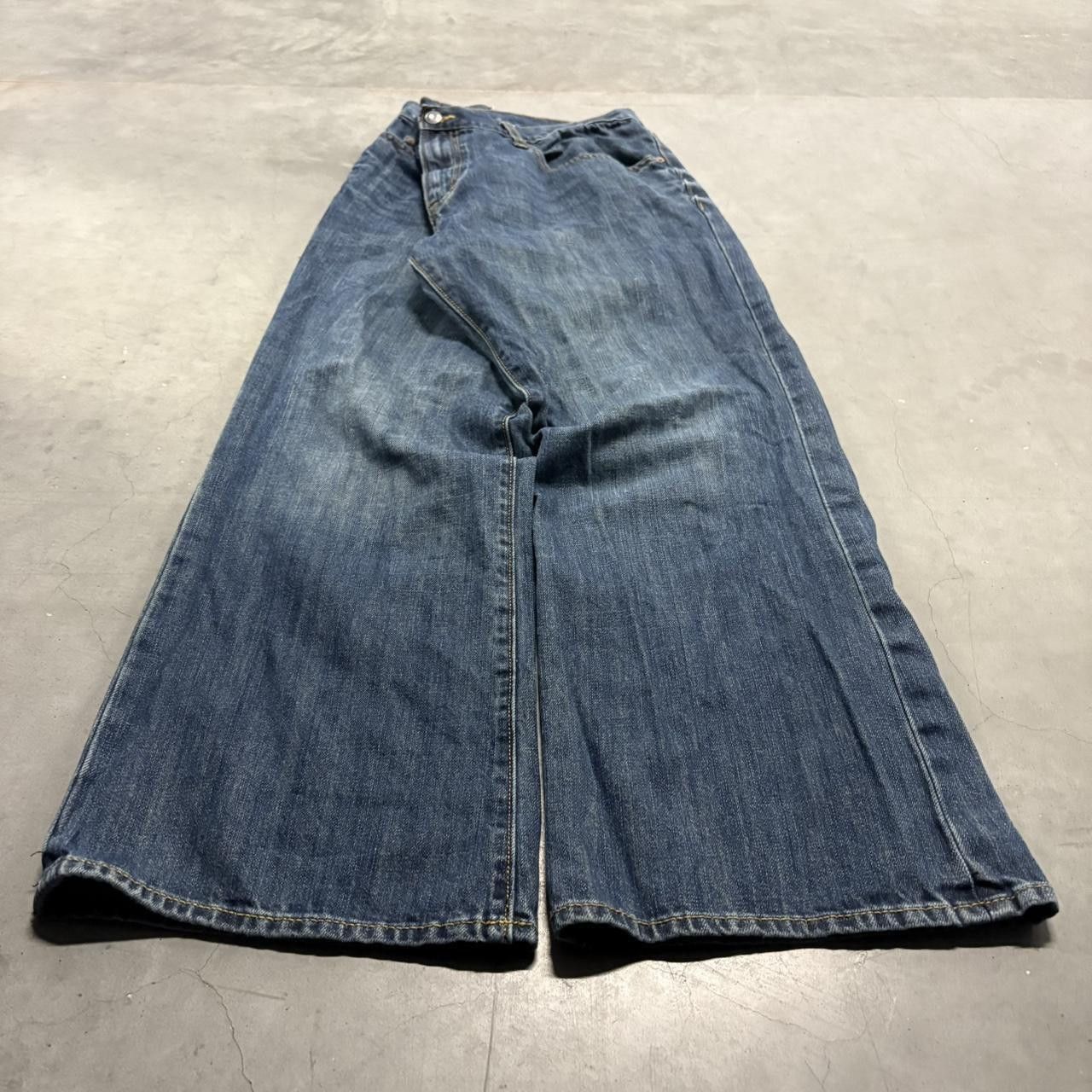 Old Navy Crazy Vintage Y2K/2000s Super Baggy Wideleg Old Navy Medium Wash Denim Jeans! Size US 38 / EU 54 - 3 Thumbnail