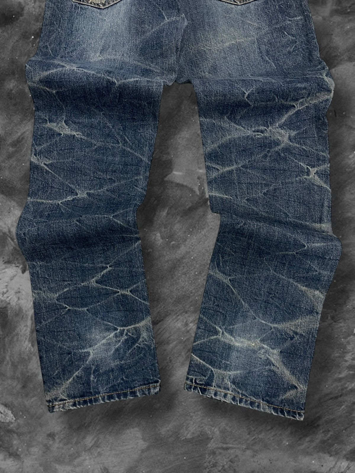Japanese Brand Vintage 1990s Japan Co&Lu Double Waist War Distressed Denim Size US 30 / EU 46 - 12 Thumbnail