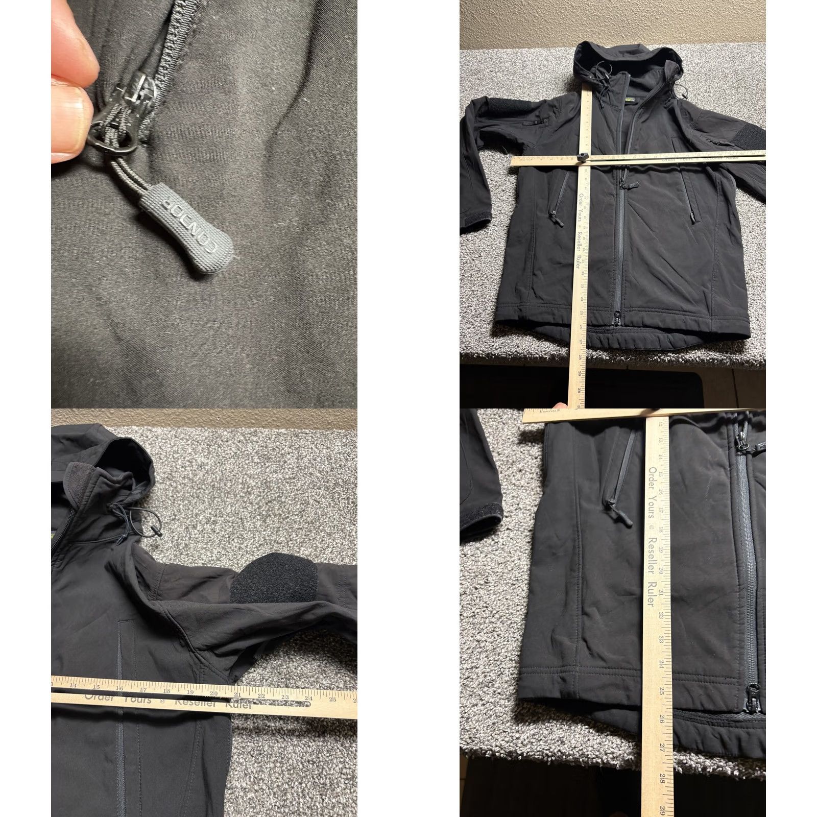 Vintage Condors Jacket Summit Adult XS Black Softshell Hooded Tactical Concealed Carry Jacket Mens Size US XS / EU 42 / 0 - 8 Thumbnail