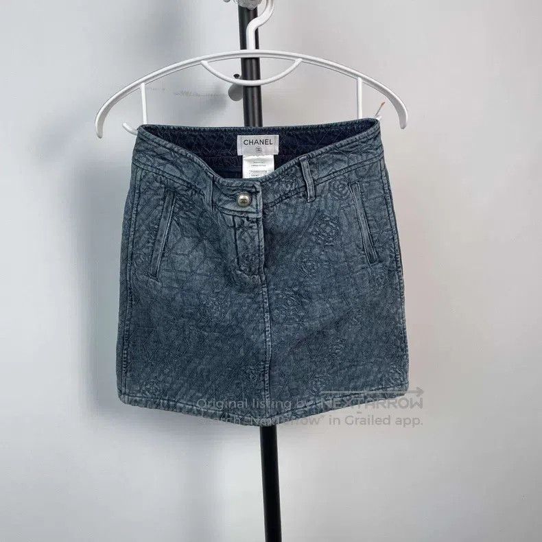 Chanel Chanel Blue denim skirt Size 42" / US 20 - 1 Thumbnail