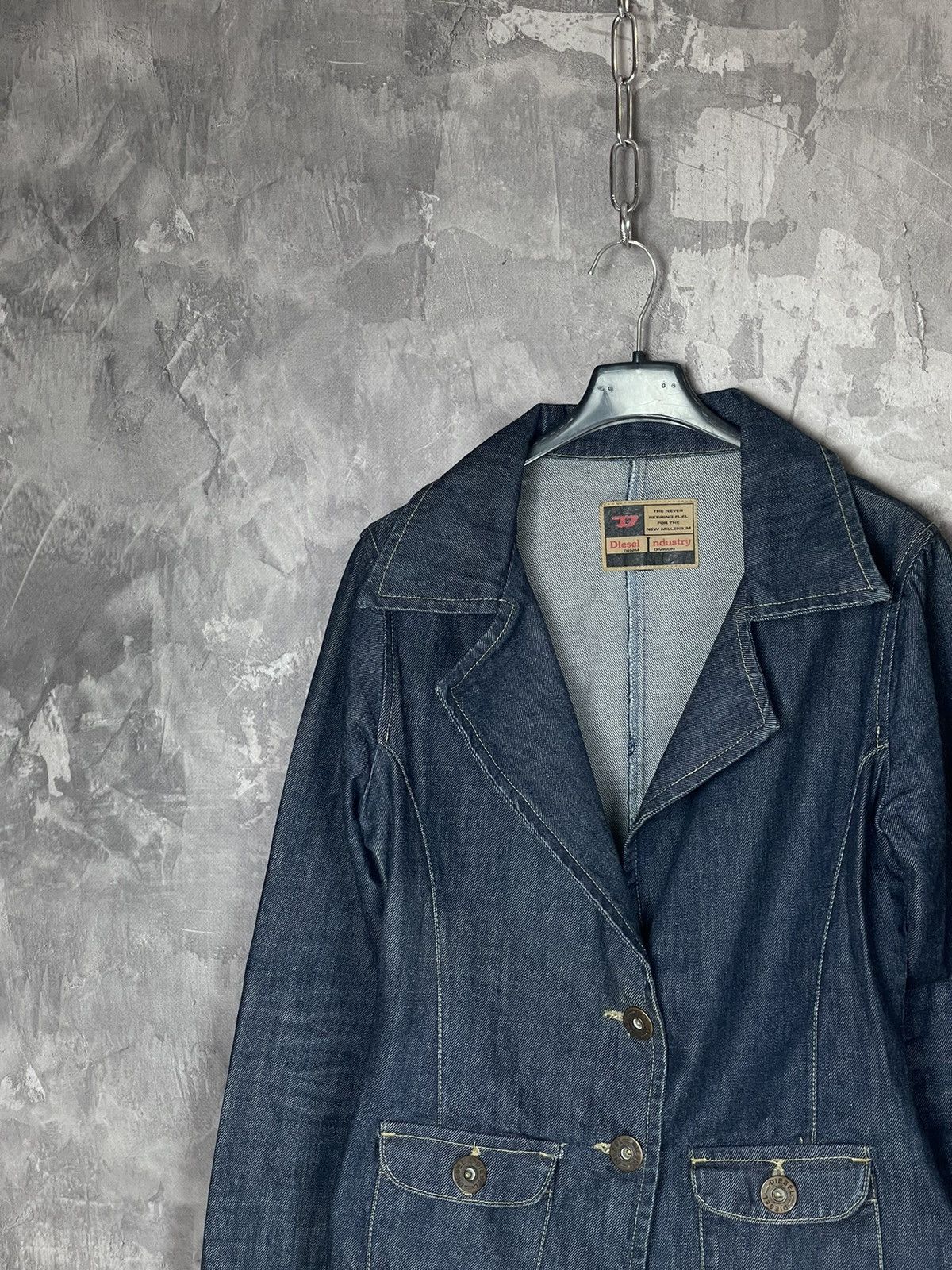 Diesel × Vintage Vintage Y2K Diesel Denim Western Cropped Distressed Jacket Size M / US 6-8 / IT 42-44 - 3 Thumbnail
