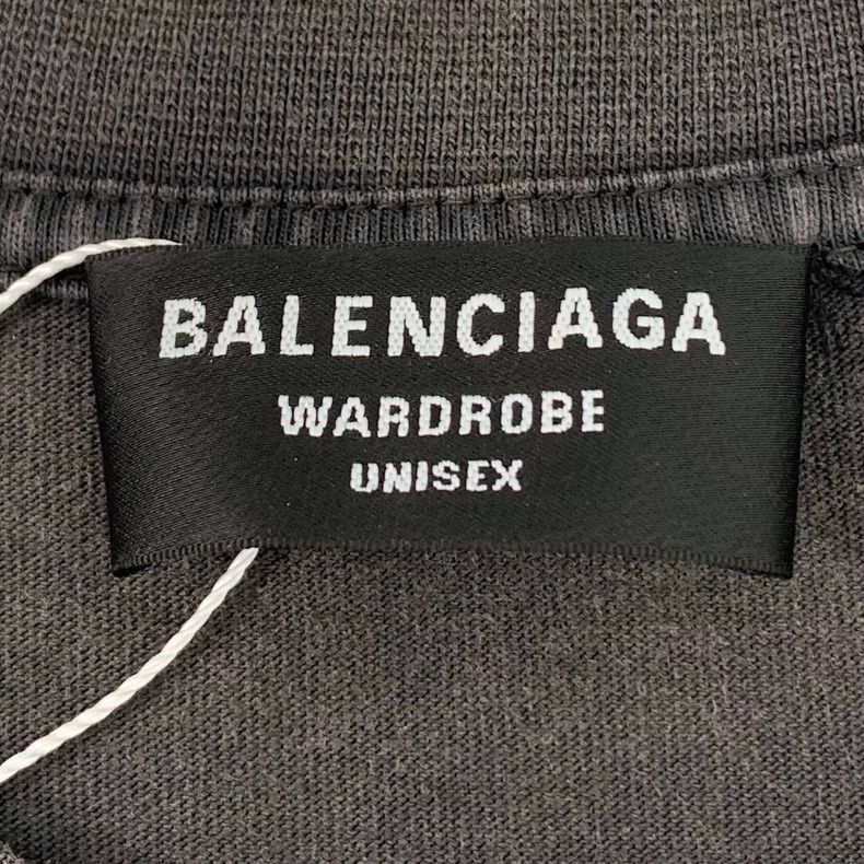 Balenciaga Balenciaga Black and grey logo monogram embroidered crew n Size US XS / EU 42 / 0 - 5 Thumbnail