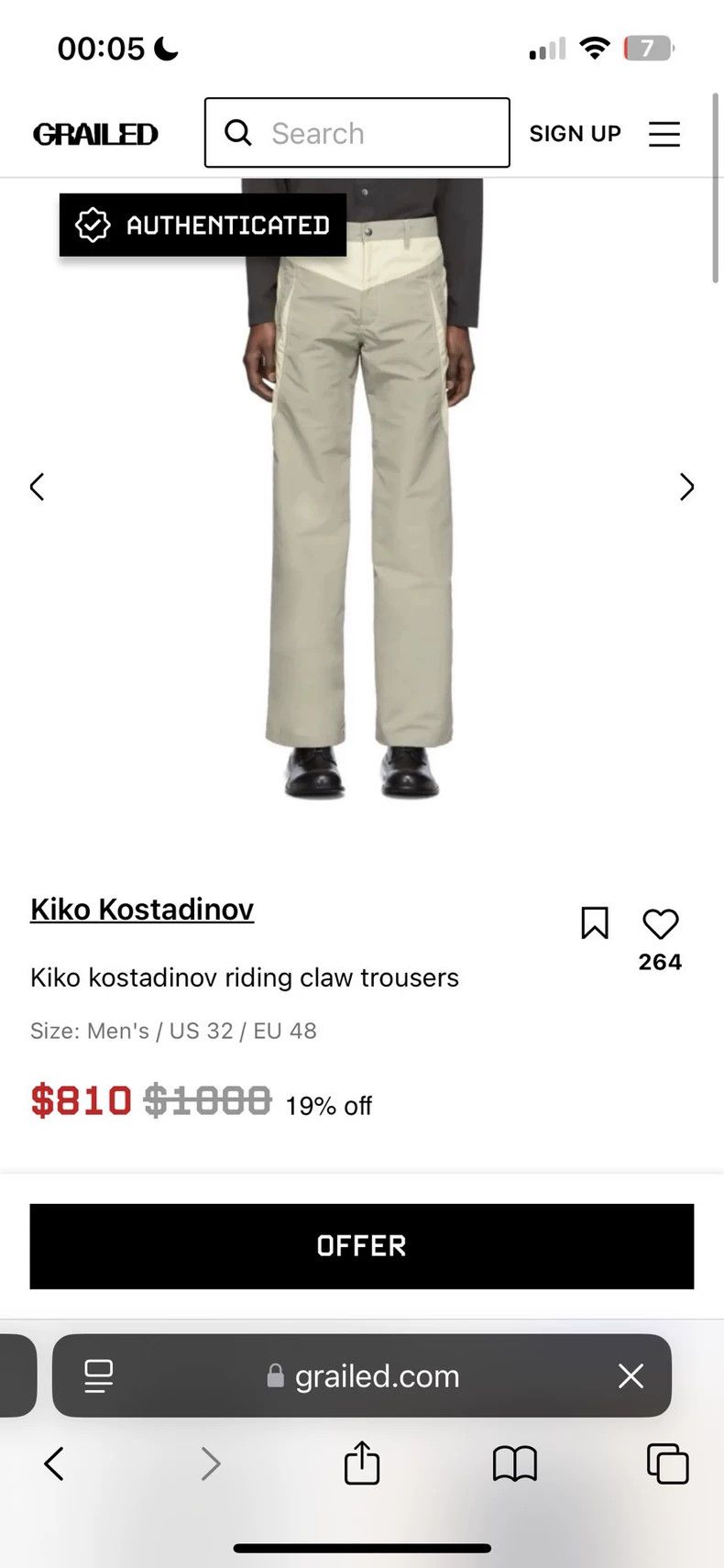 Kiko Kostadinov Kiko Kostadinov 20ss Riding Claw Pants Size US 31 - 7 Thumbnail