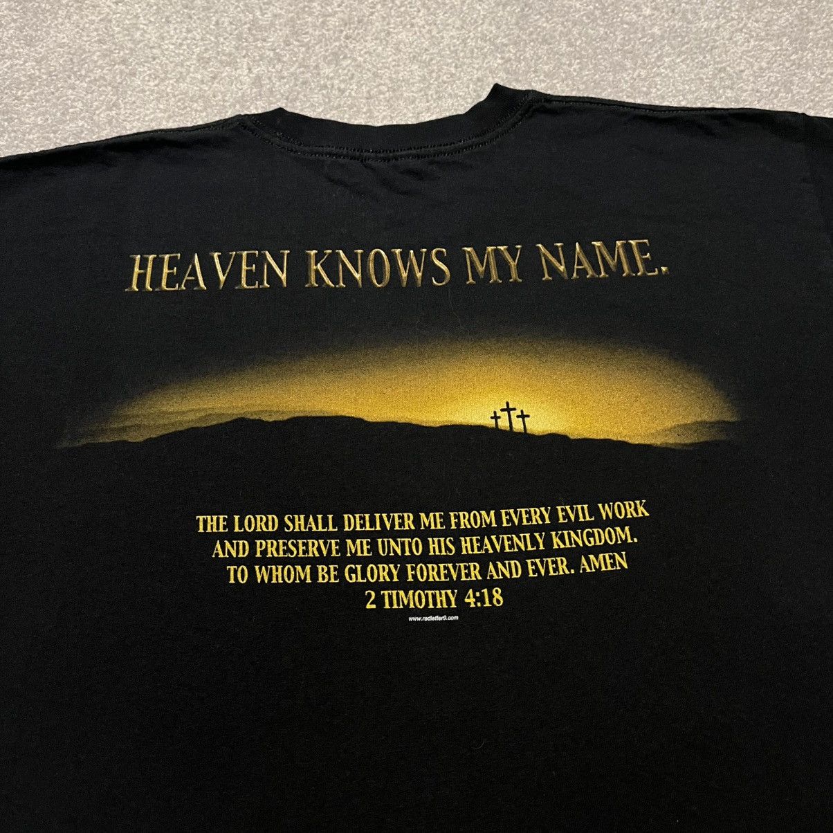 Vintage Vintage Jesus Christ Because of Him Heaven Knows my Name Tee Size US L / EU 52-54 / 3 - 4 Thumbnail