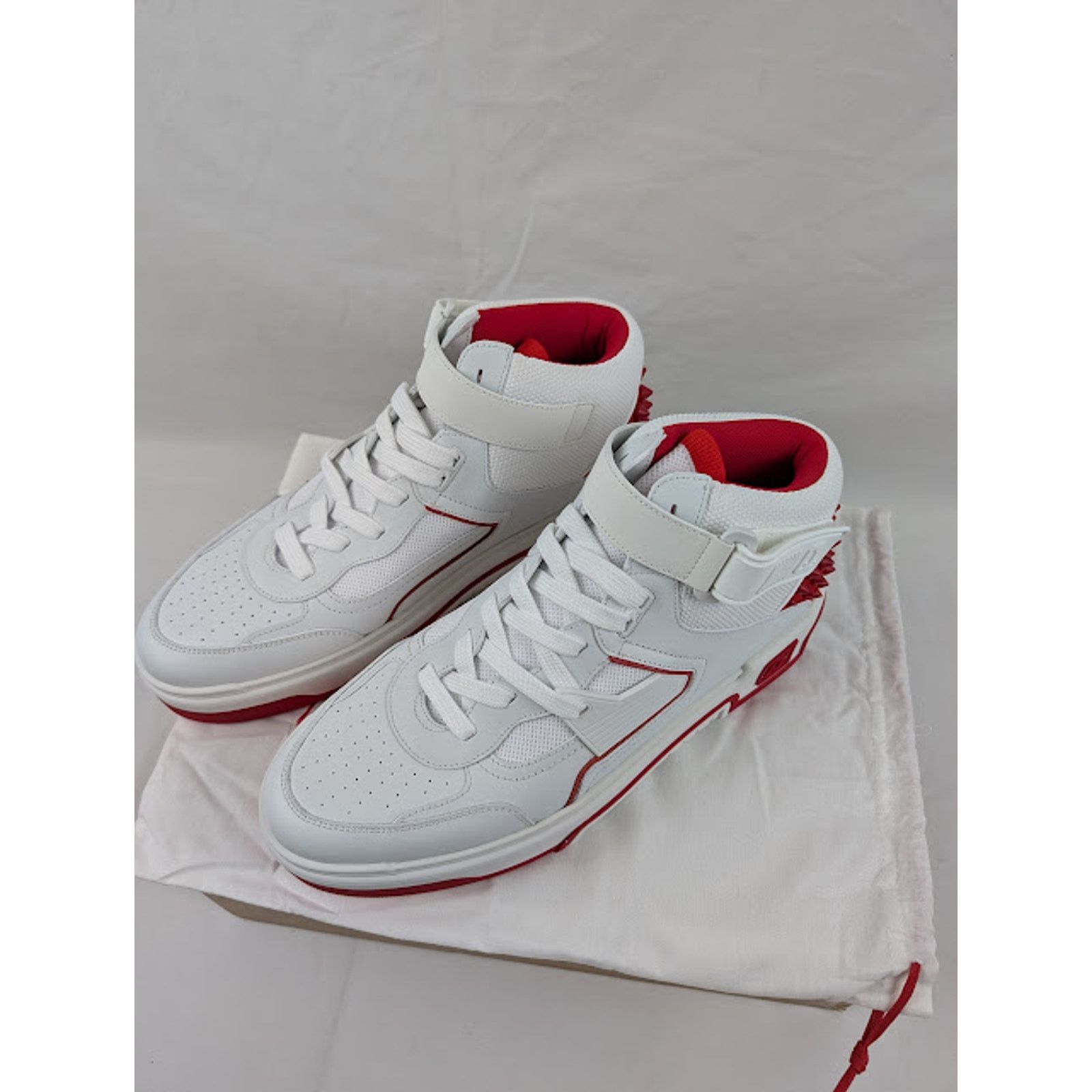 Christian Louboutin o1rshd1 Astroloubi Mid Flat Sneakers in White/Loubi Size US 10.5 / EU 43-44 - 7 Thumbnail